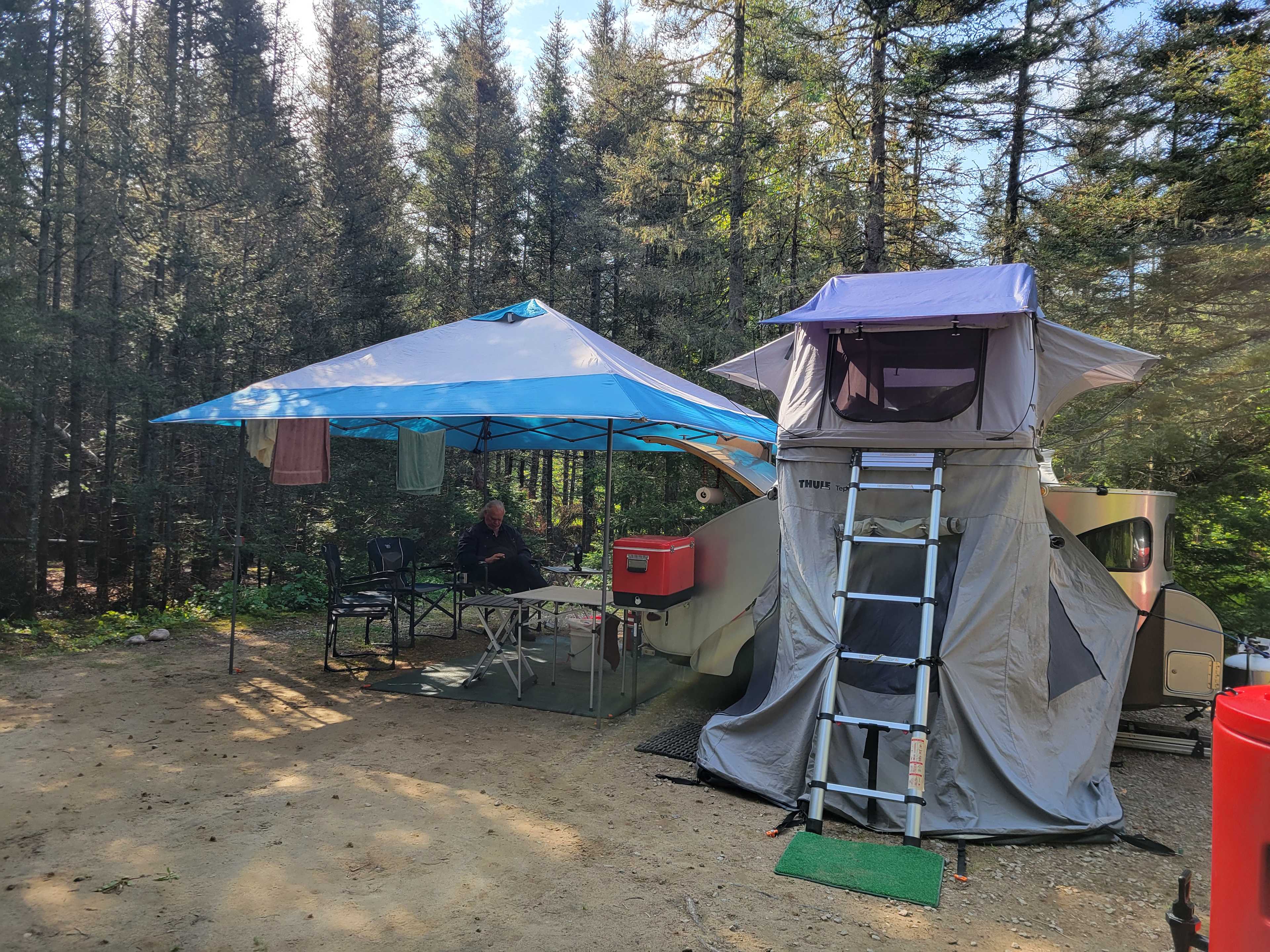 Our set up on site de wooly