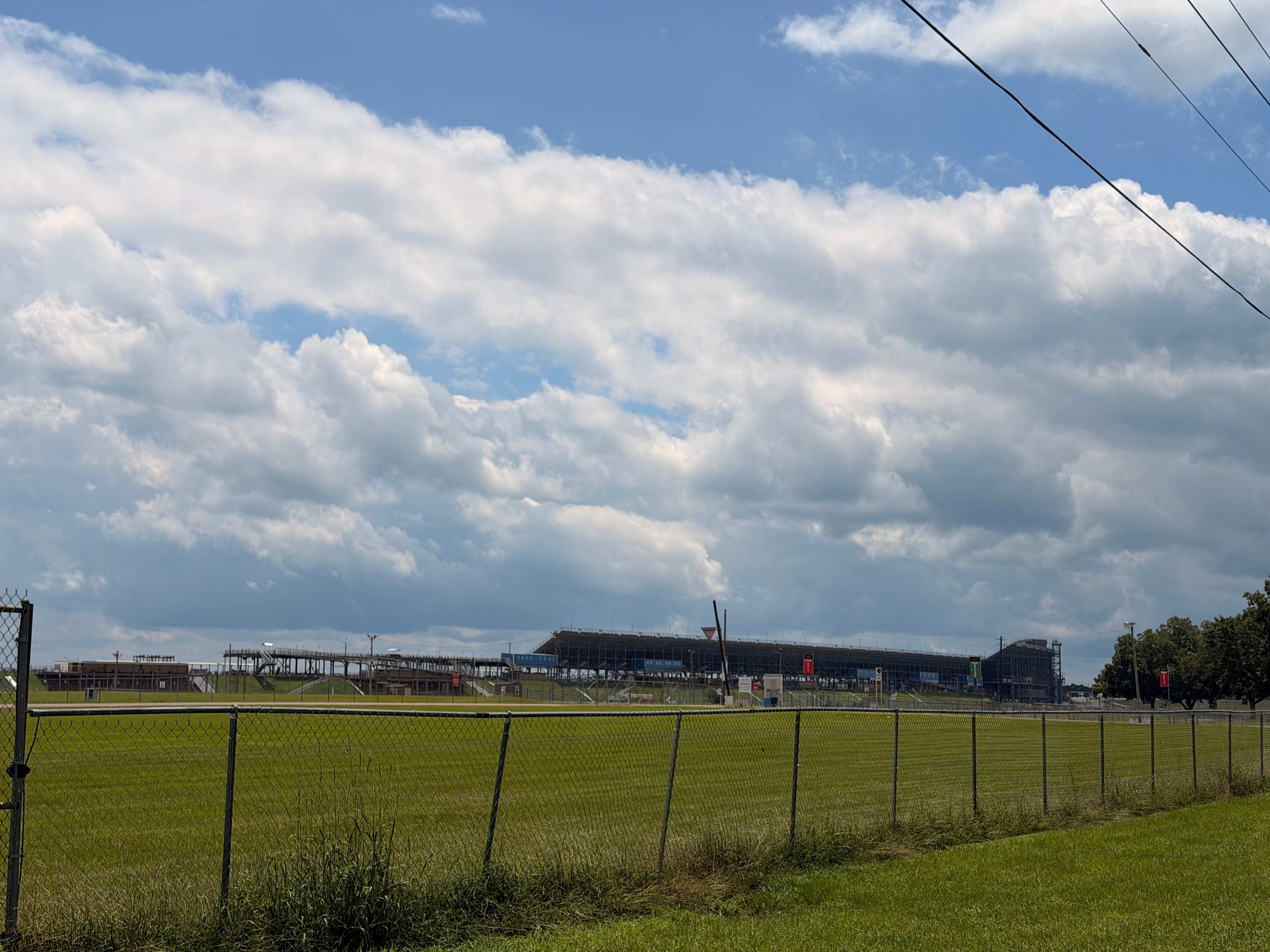 Picture of the Talladega Speedway from the campground driveway 