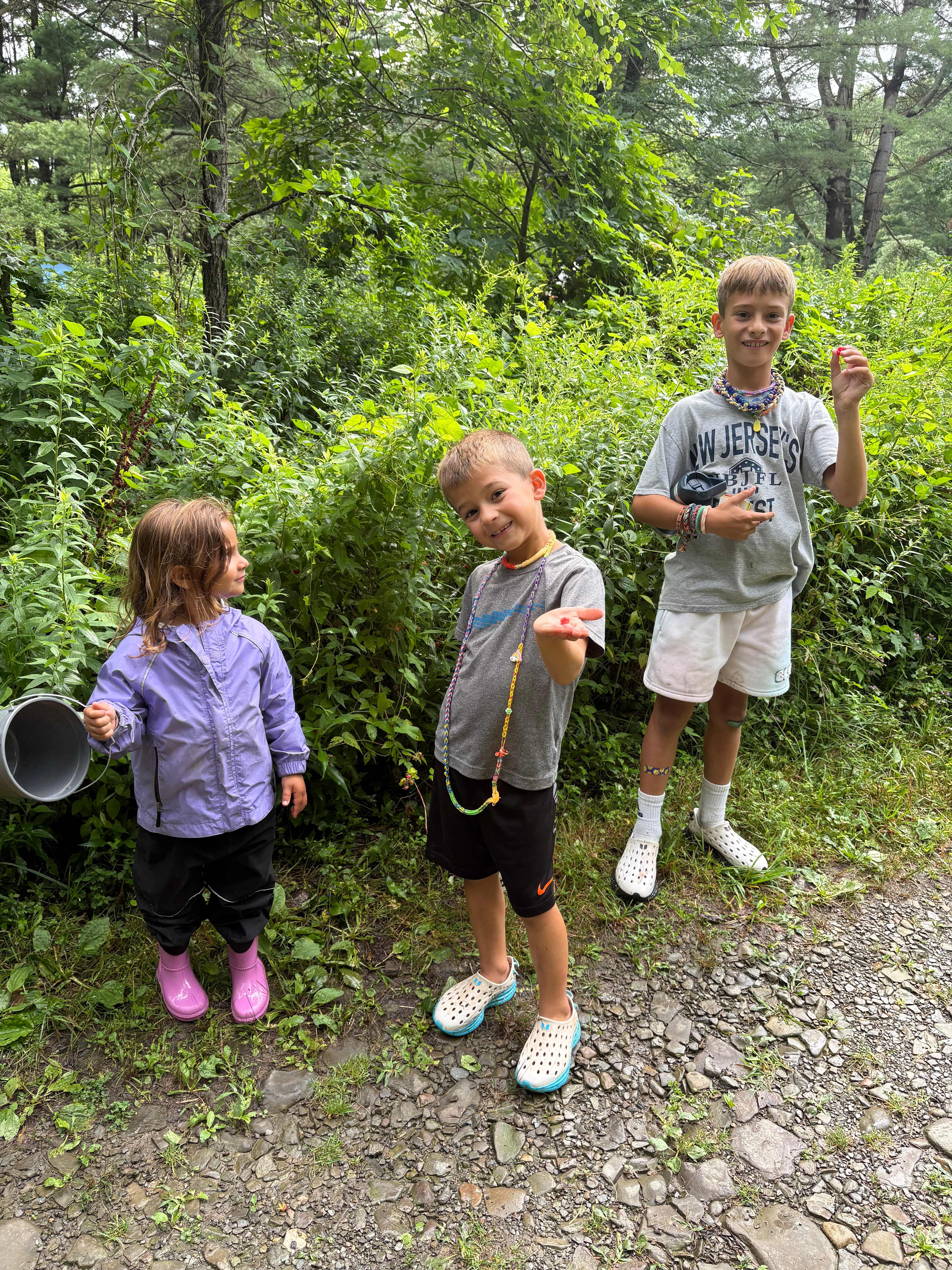 The kids exploring!