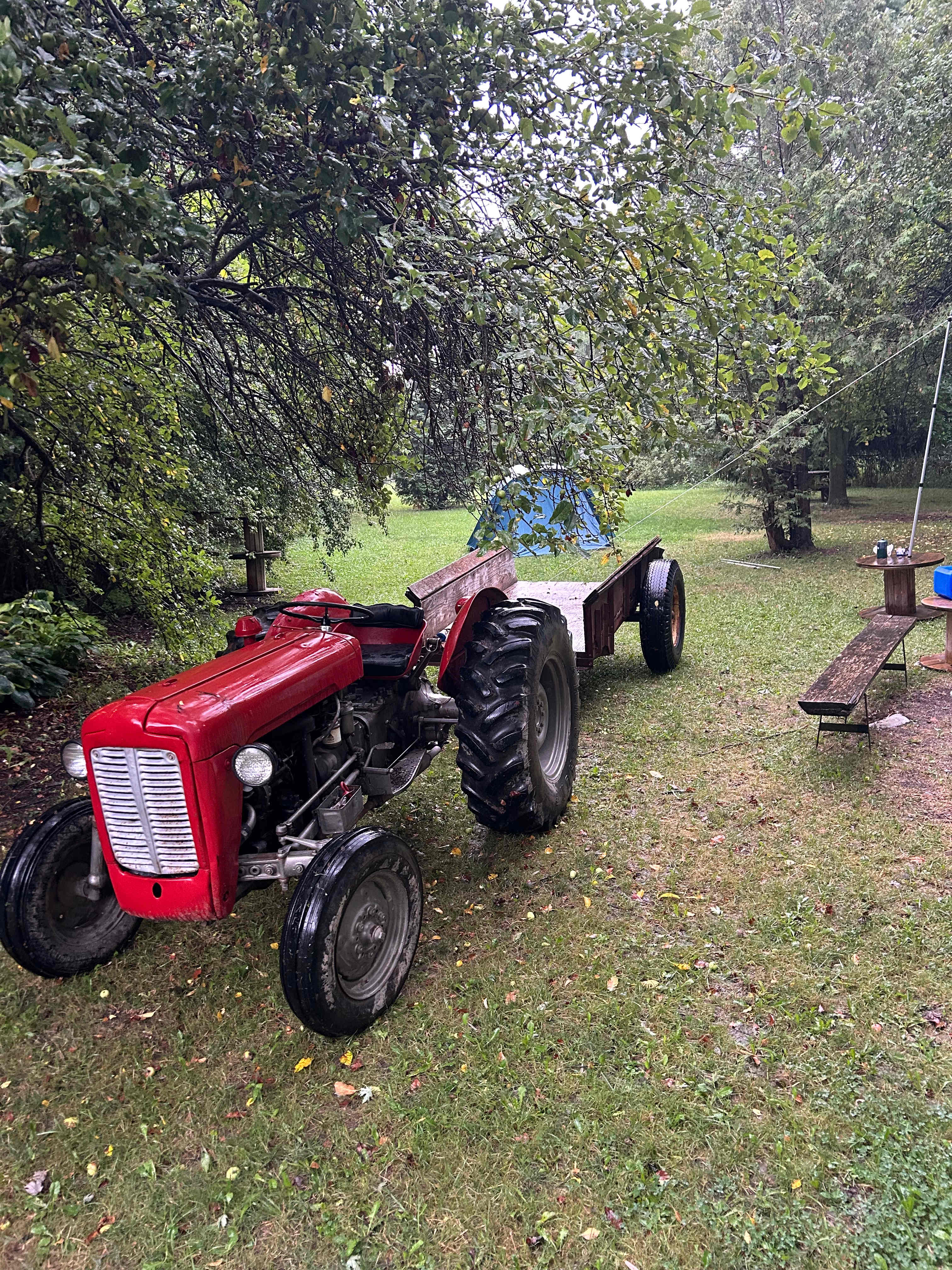 Equipment delivery by tractor!
