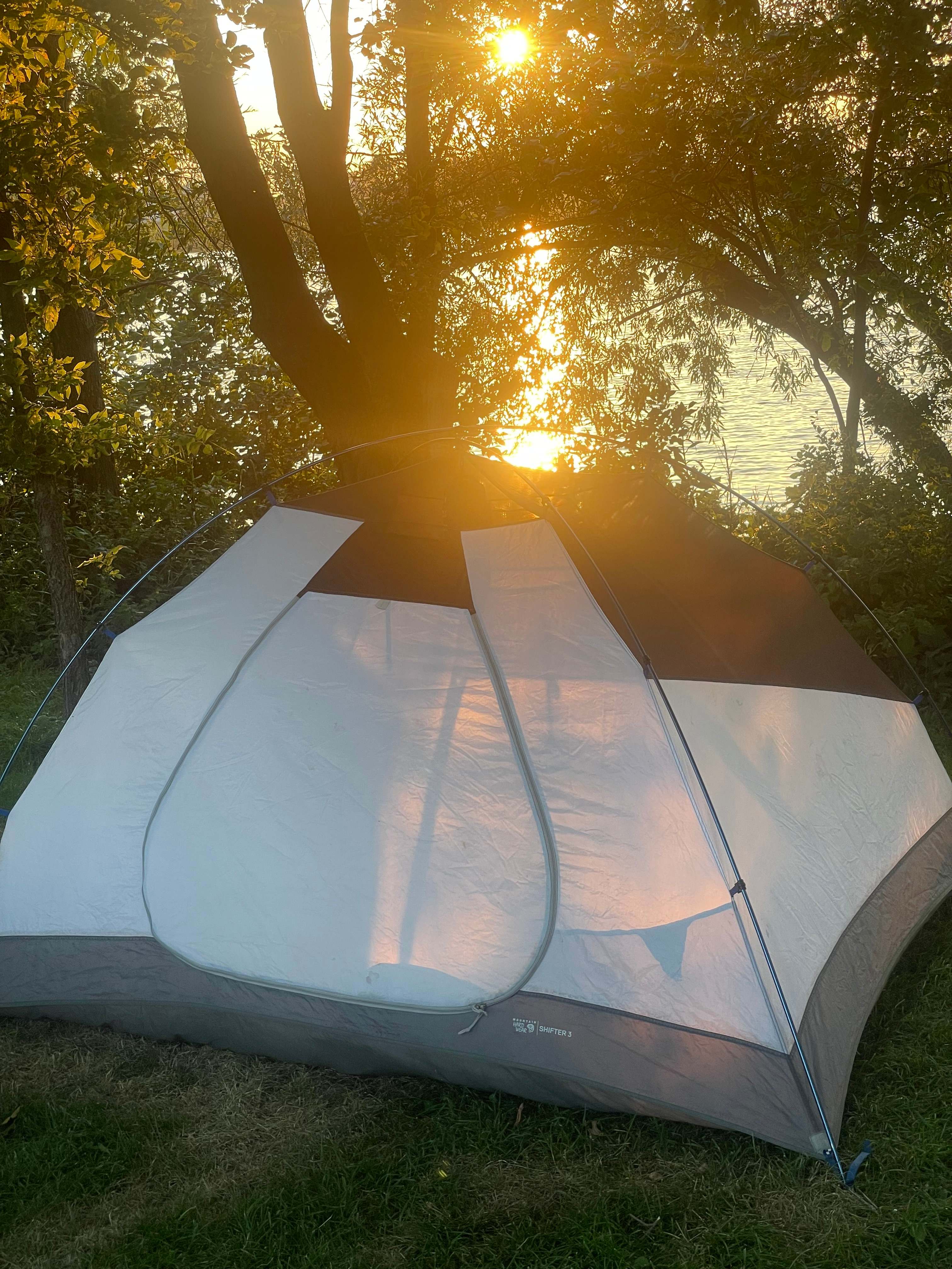 Camping on private lake