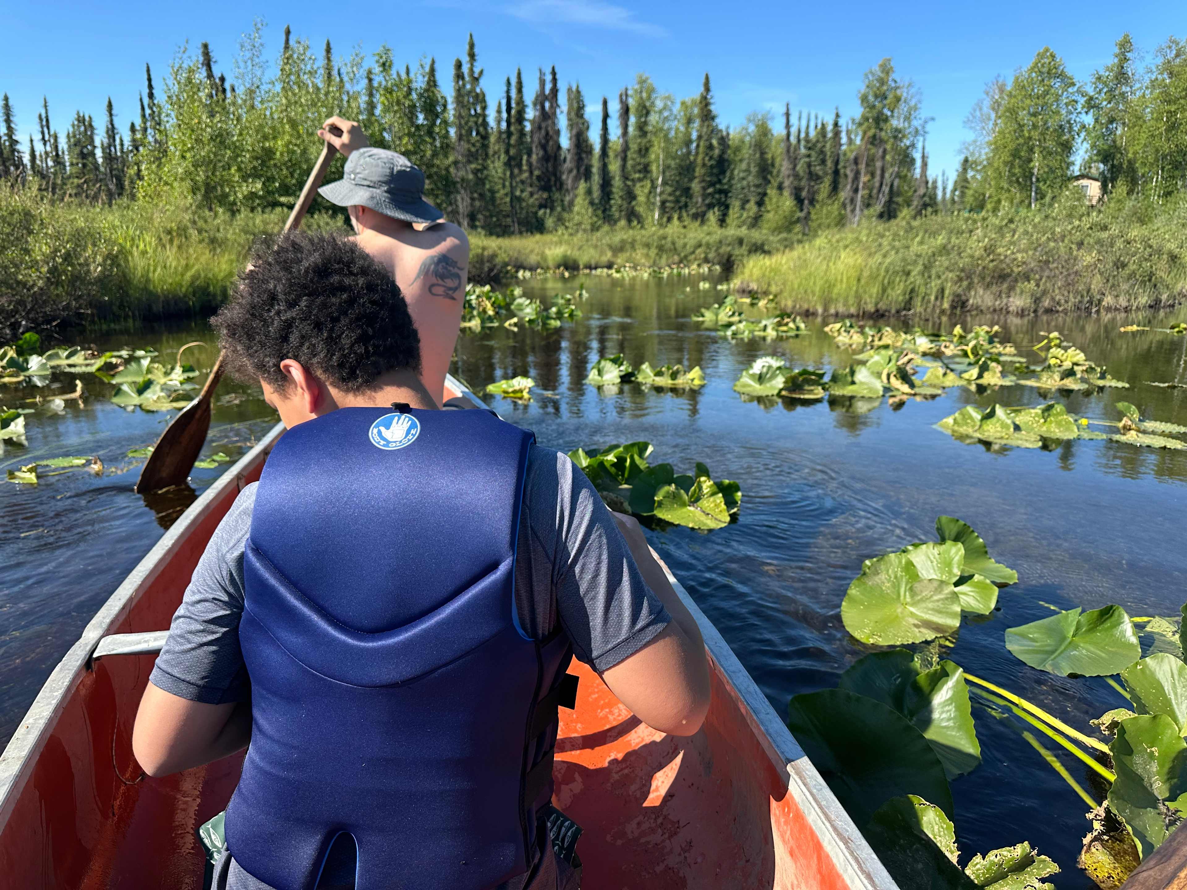 Canoeing up the Casswell Creek