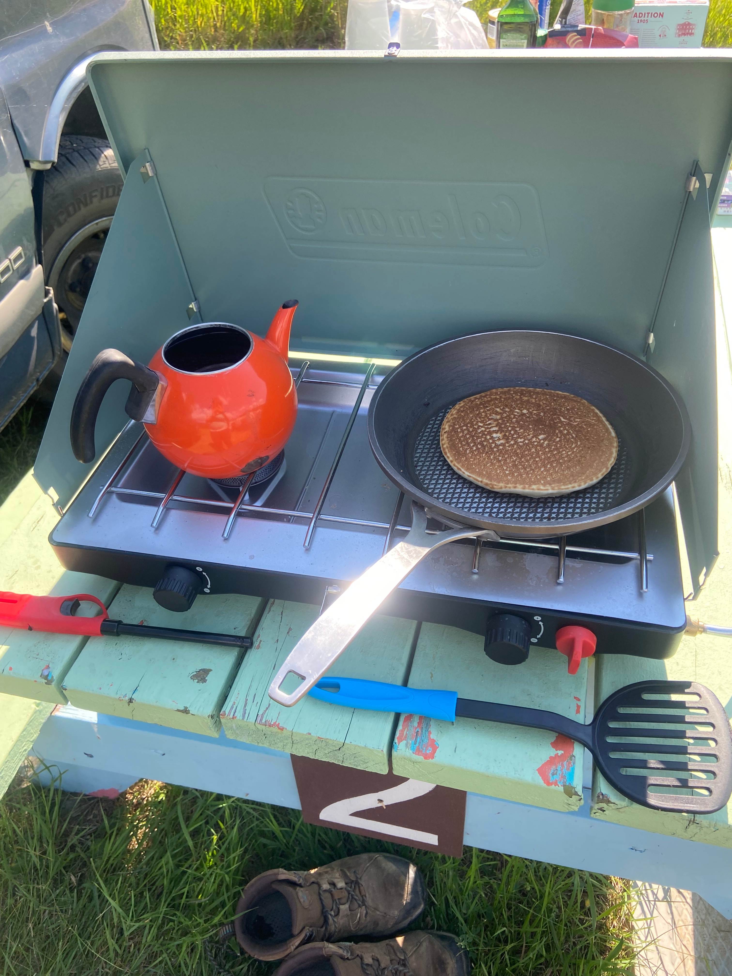 We rented a camp stove from the library