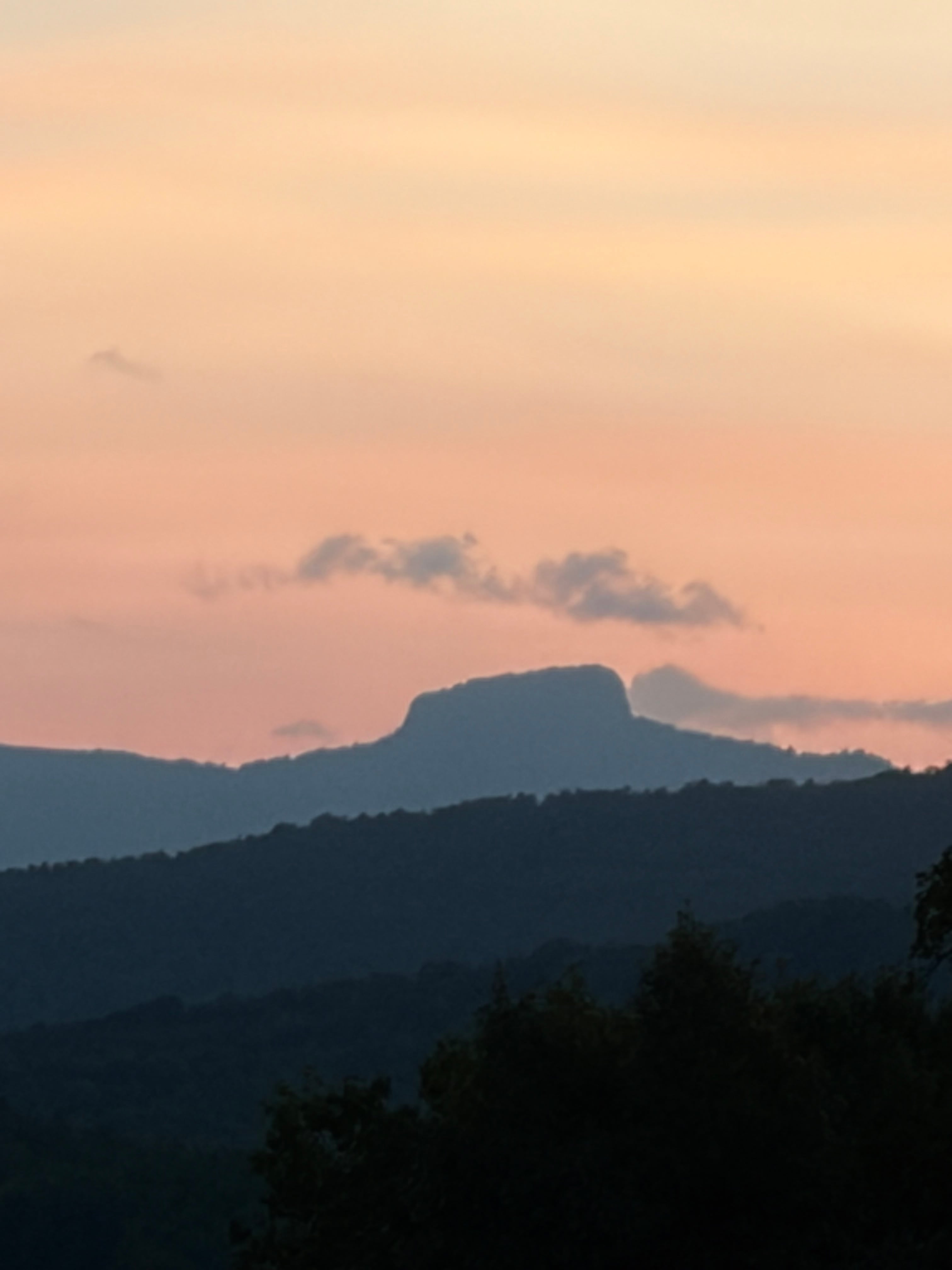 View of Table Rock from site