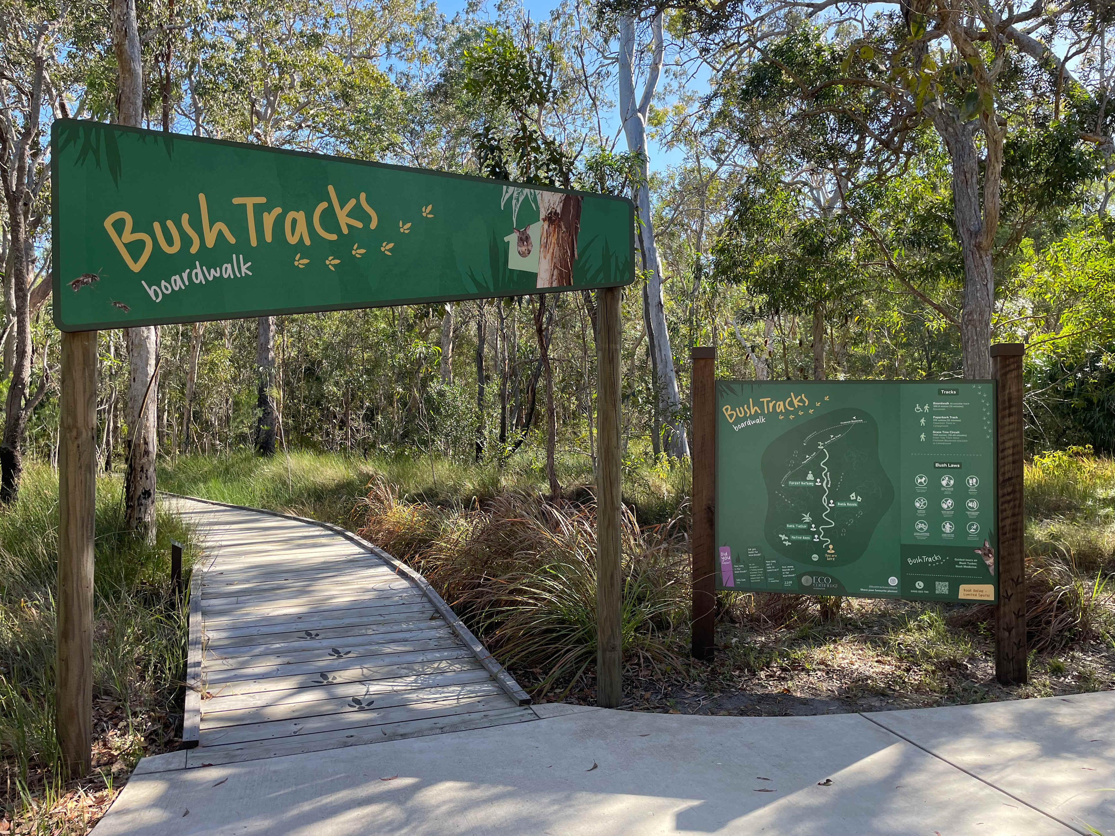 Entry bush boardwalk