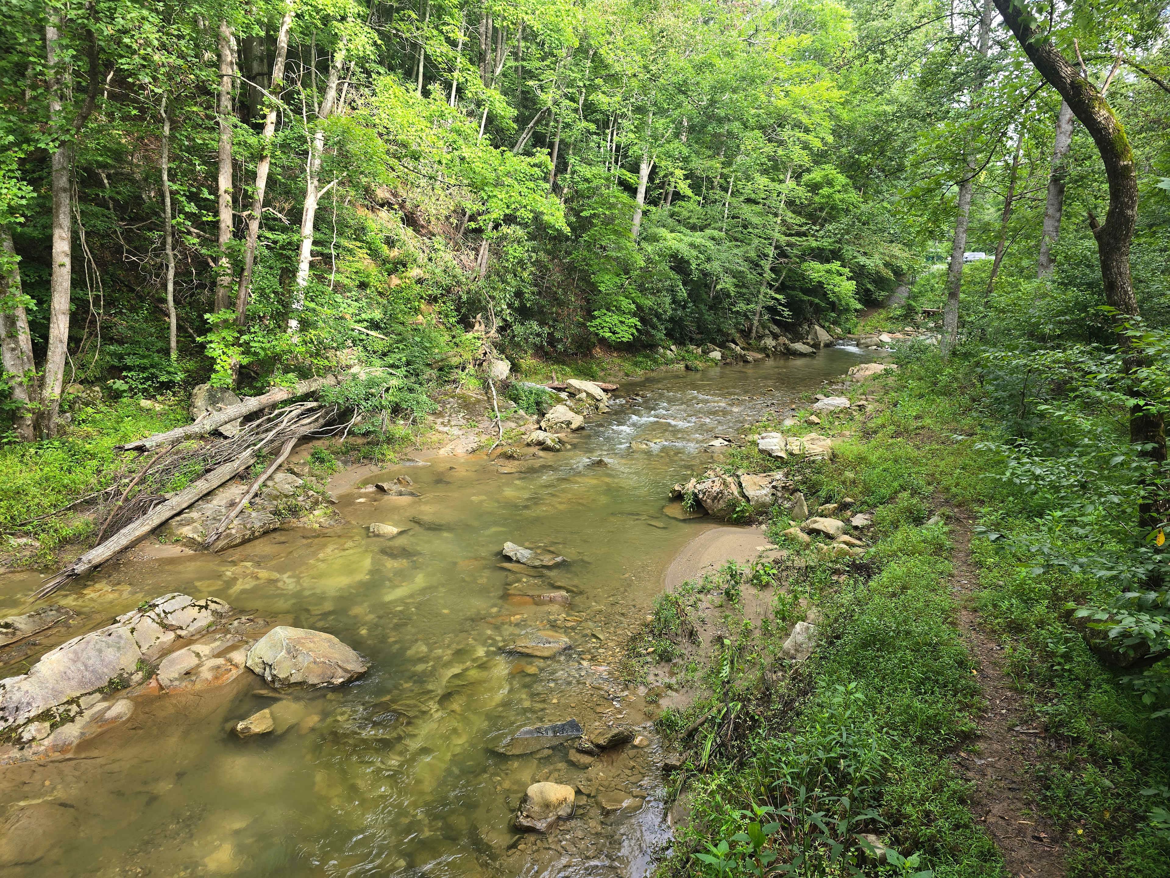 River view next to campsite 
