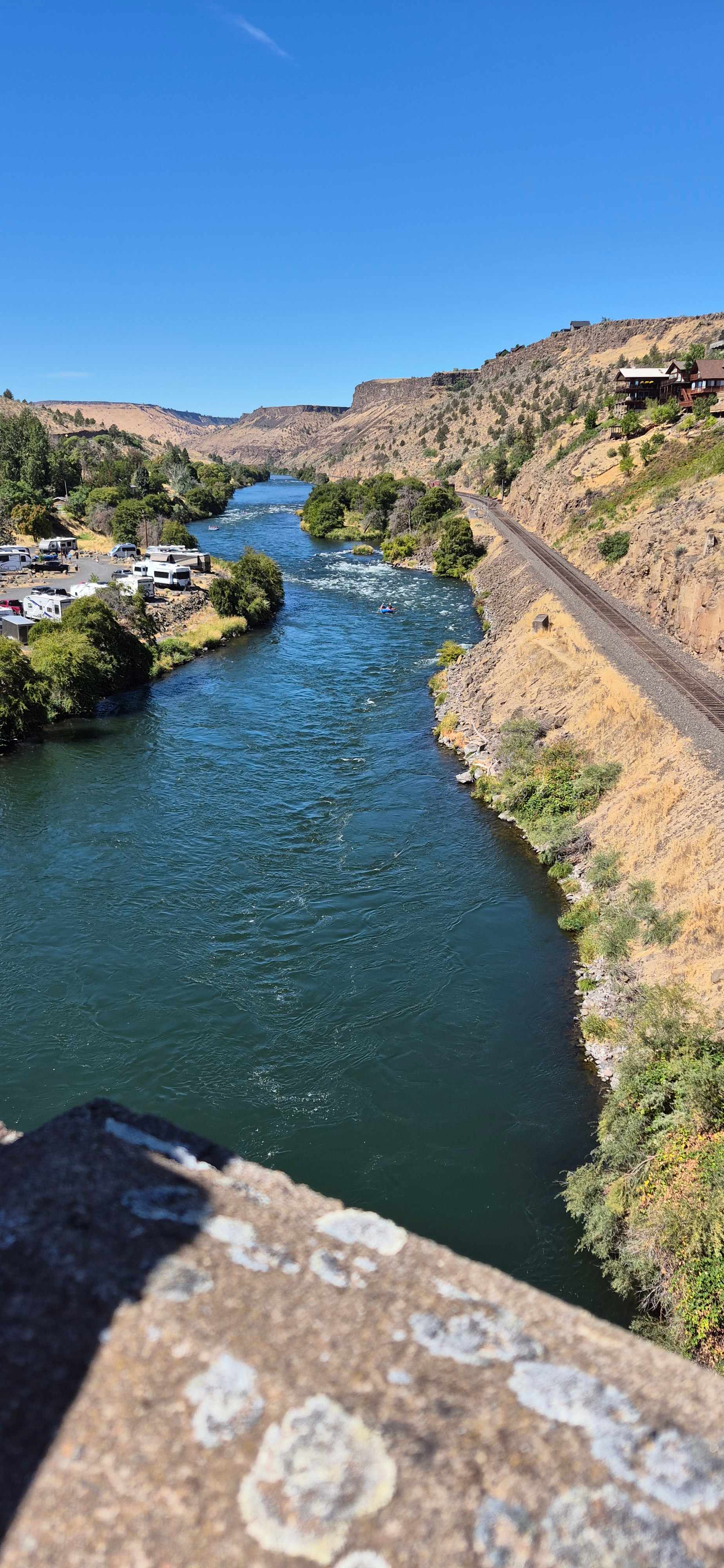 Picture taken from bridge above park.