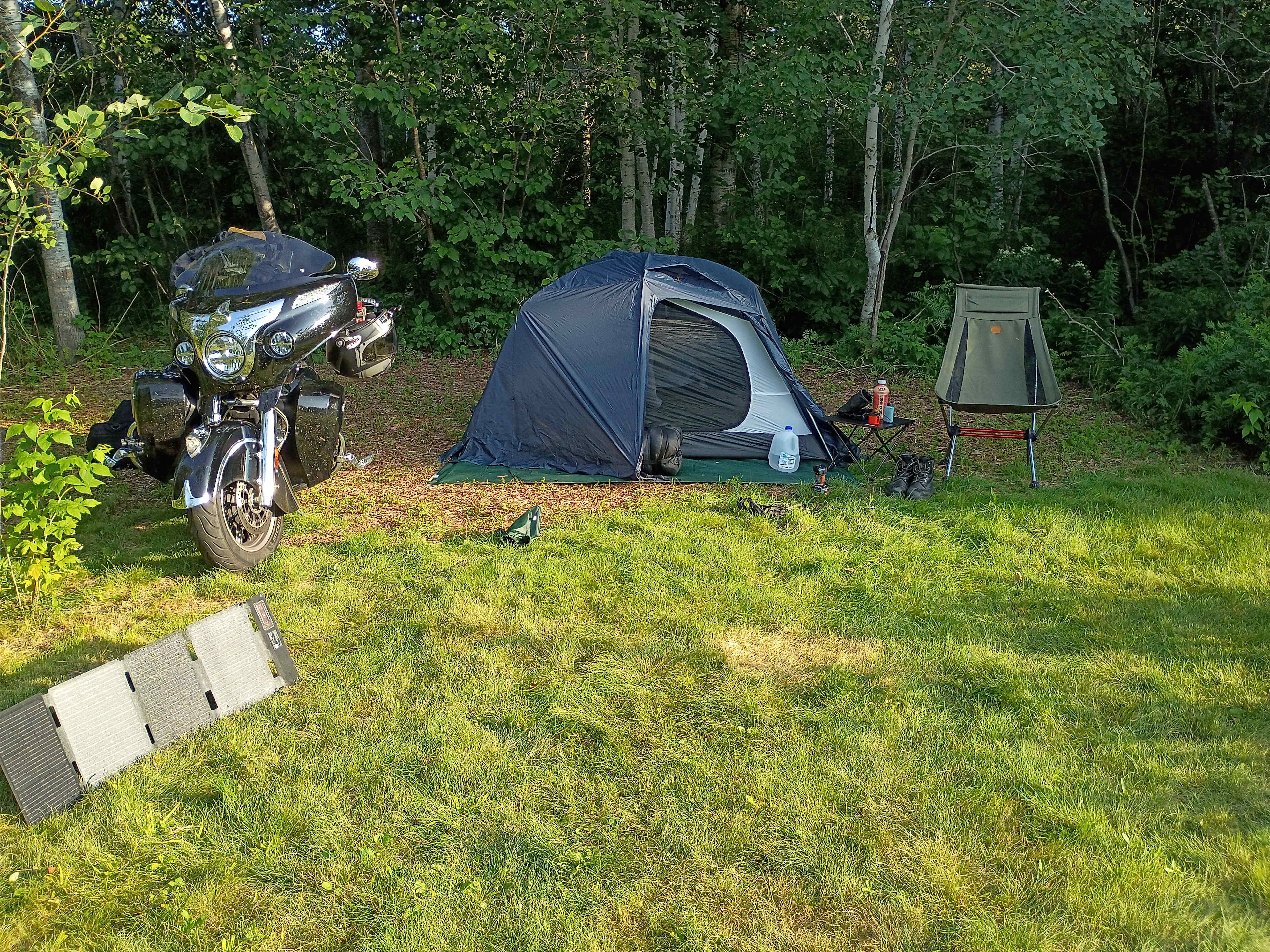Shaded camp setup - you have to get this site!
