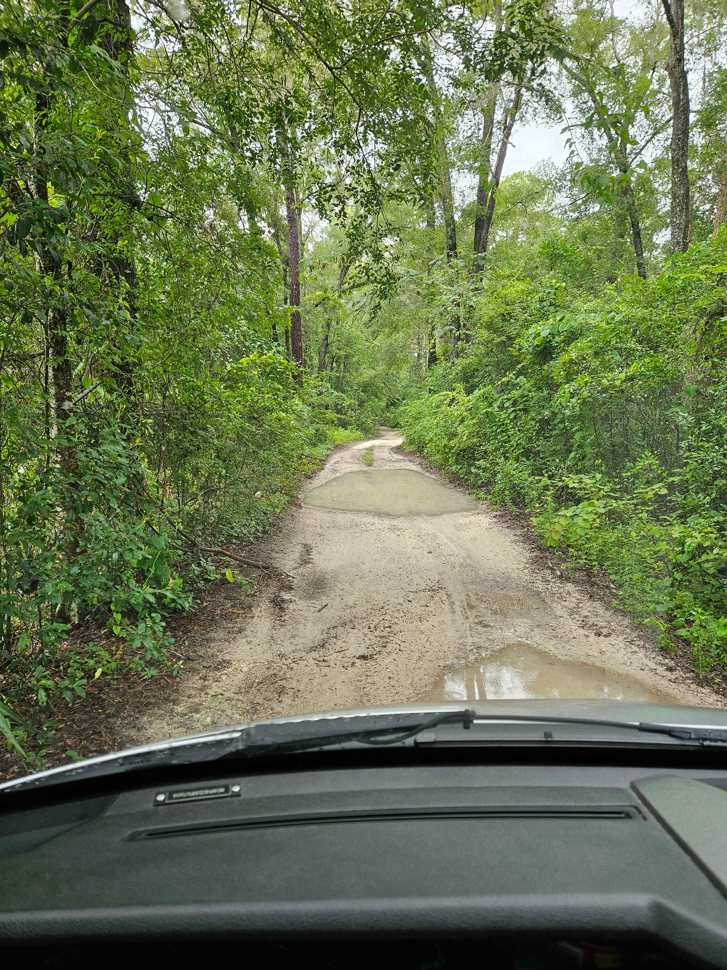 Road is very good, even in the rain.It's a short drive