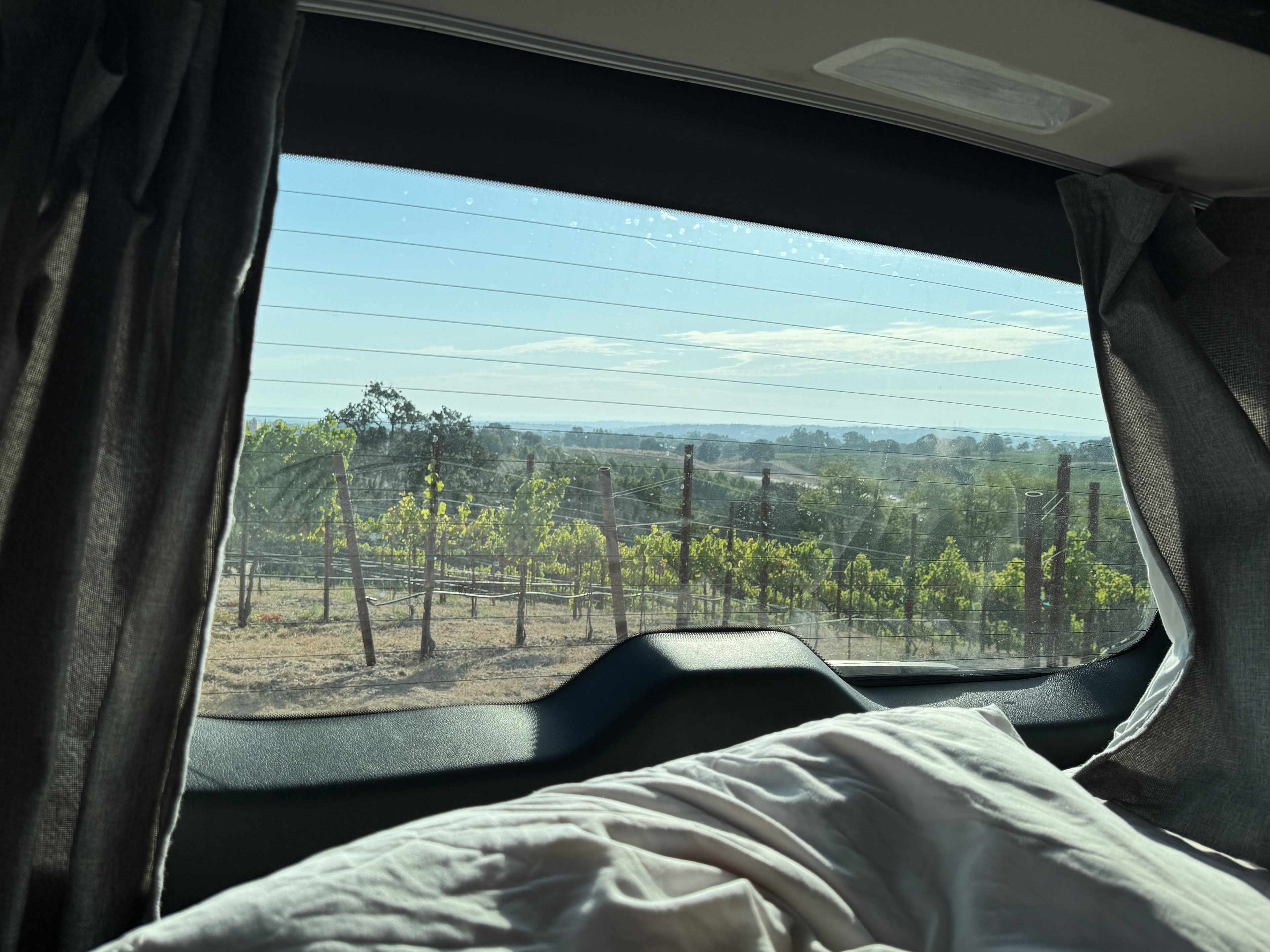 View from our camper van