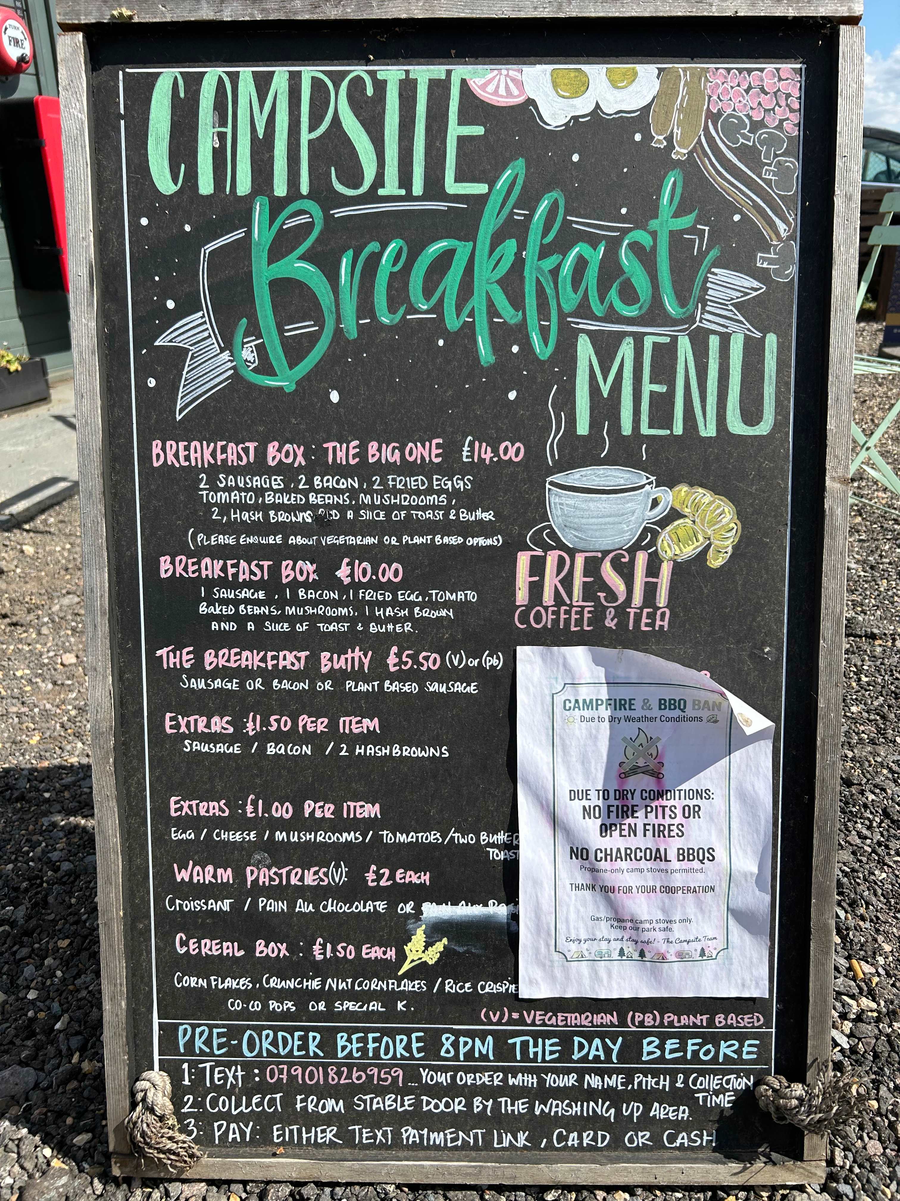 Can pre order breakfast too! 