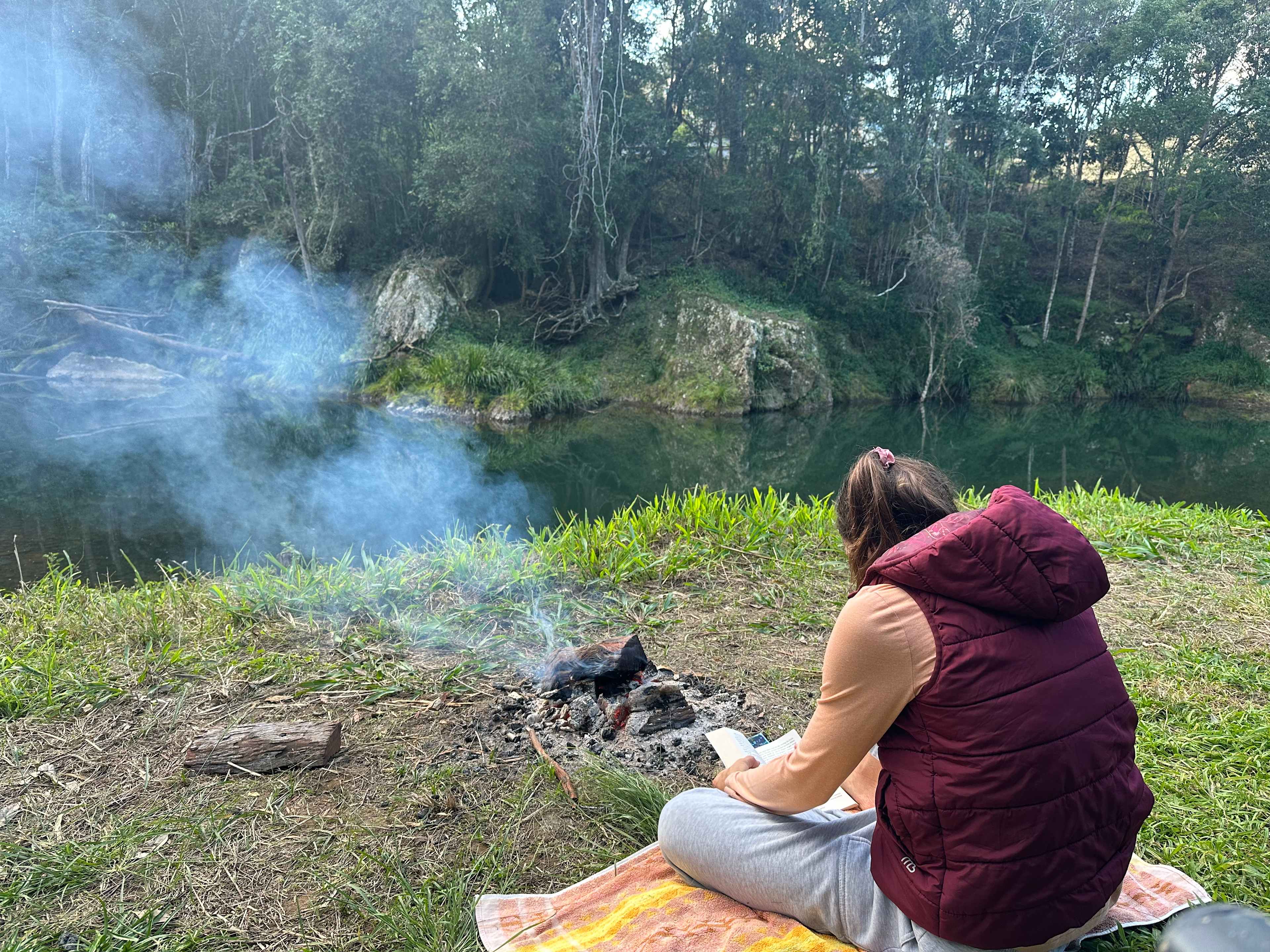 Camp right next to water