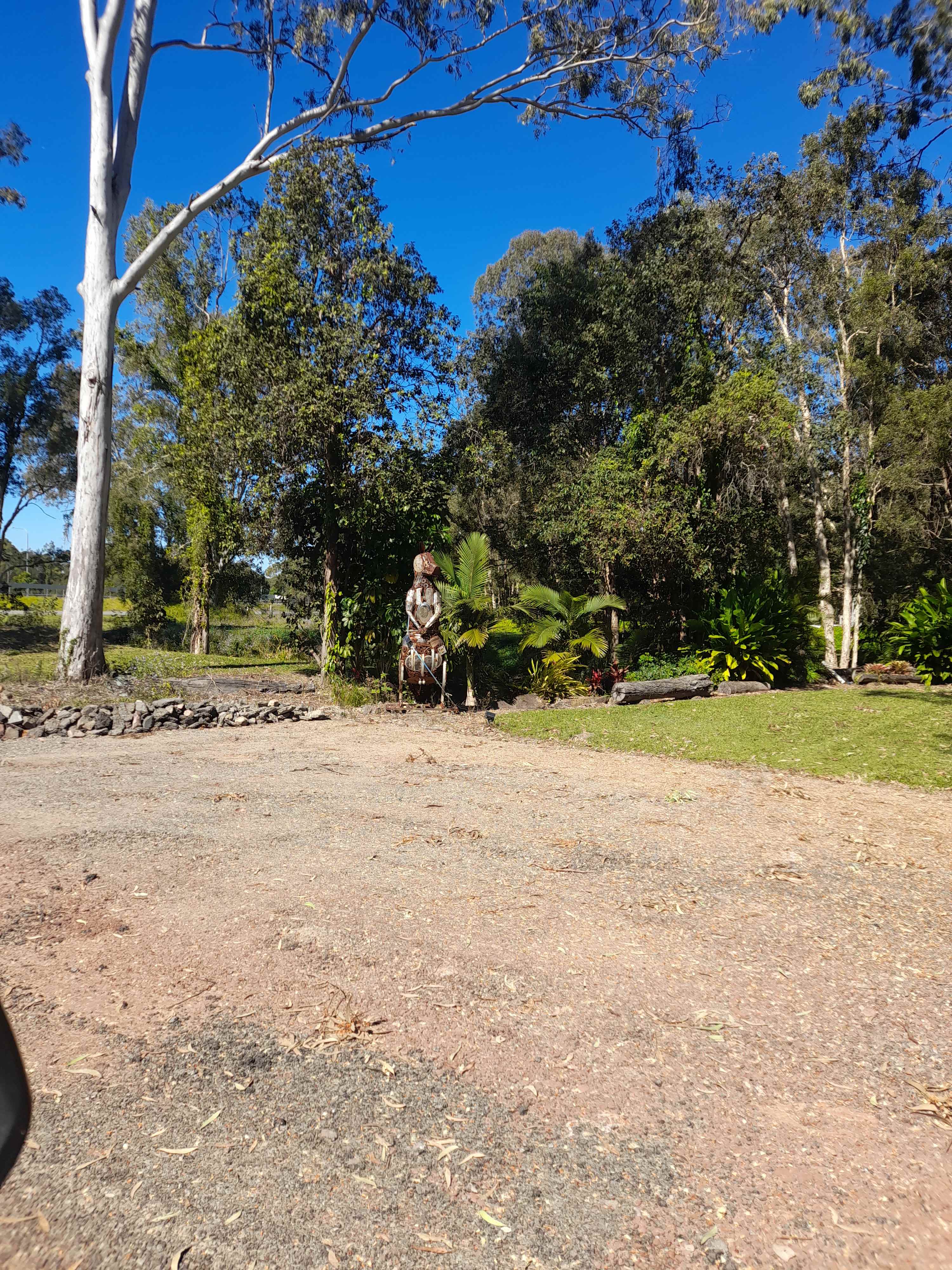 Quirky sculpture at the gate