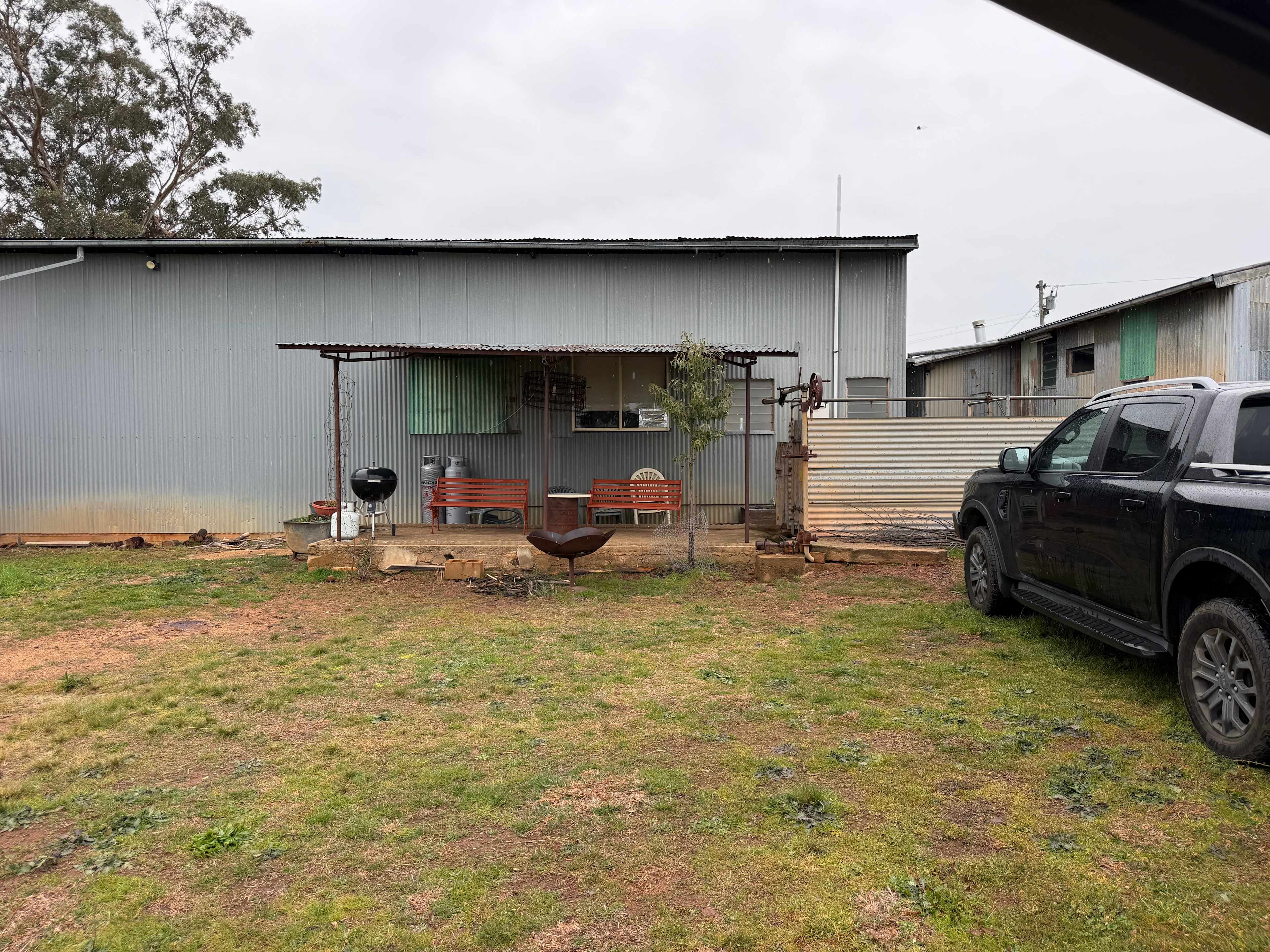 Great private site behind shearing shed 