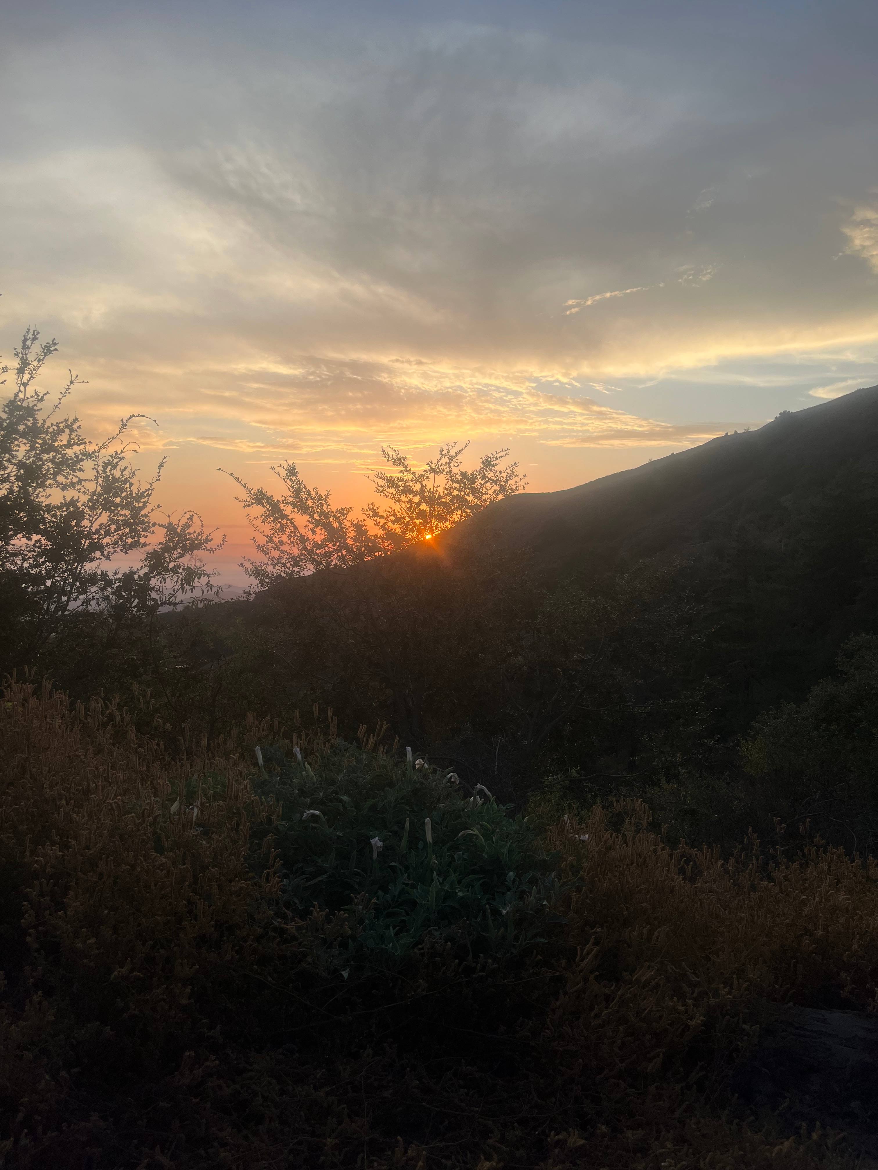 Sunset near our campsite 