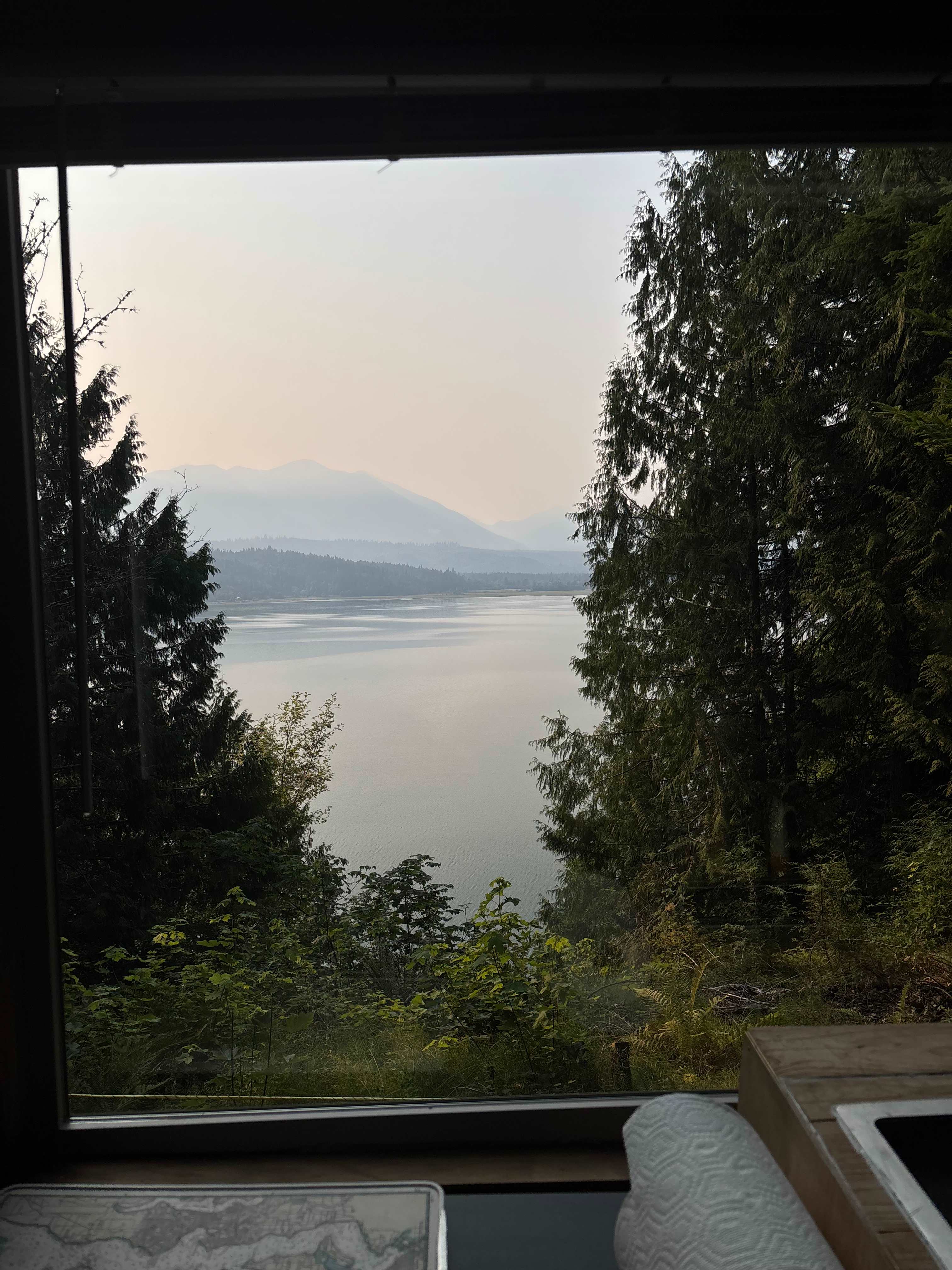 View from inside cabin