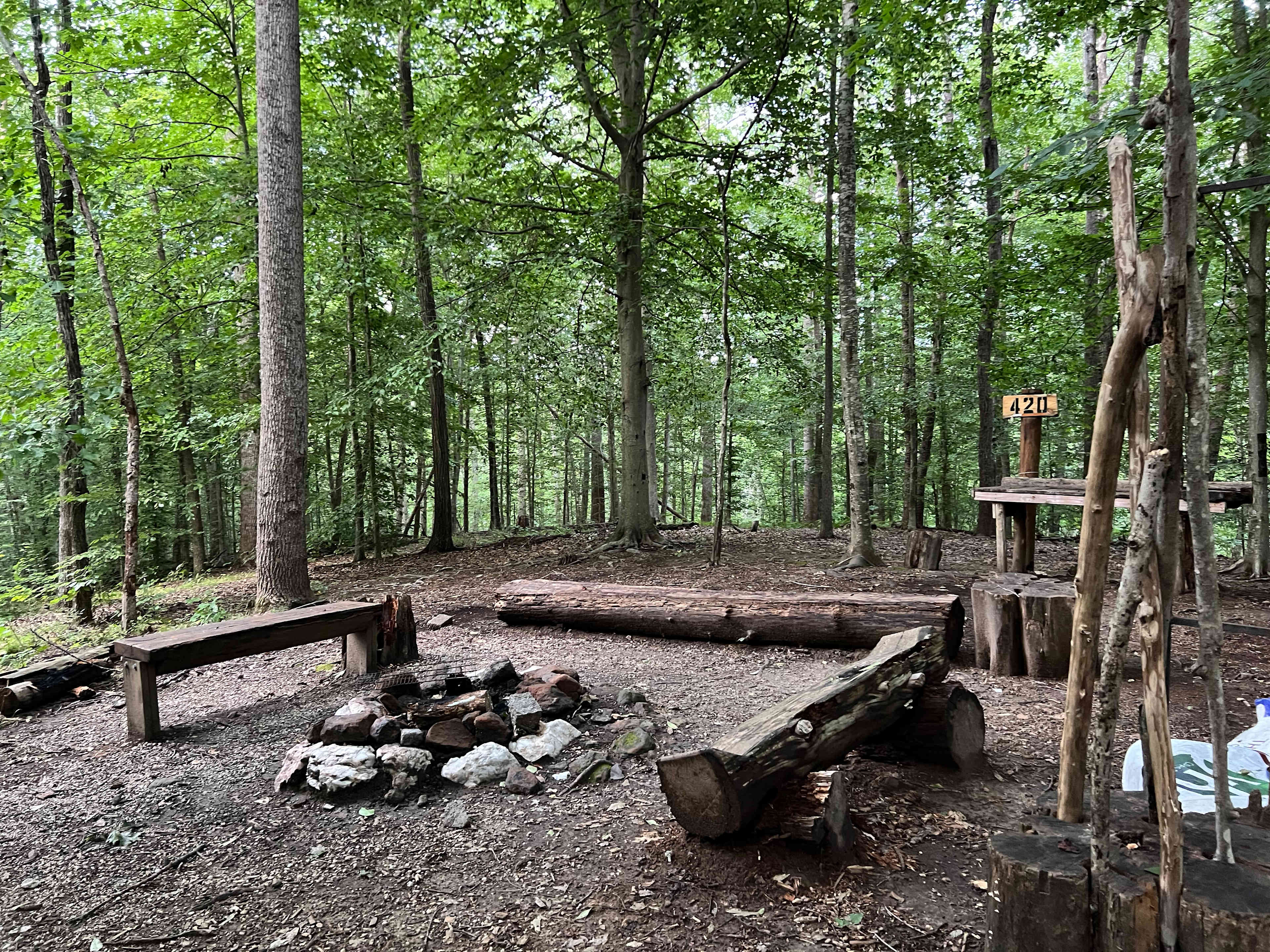 Large fire pit area