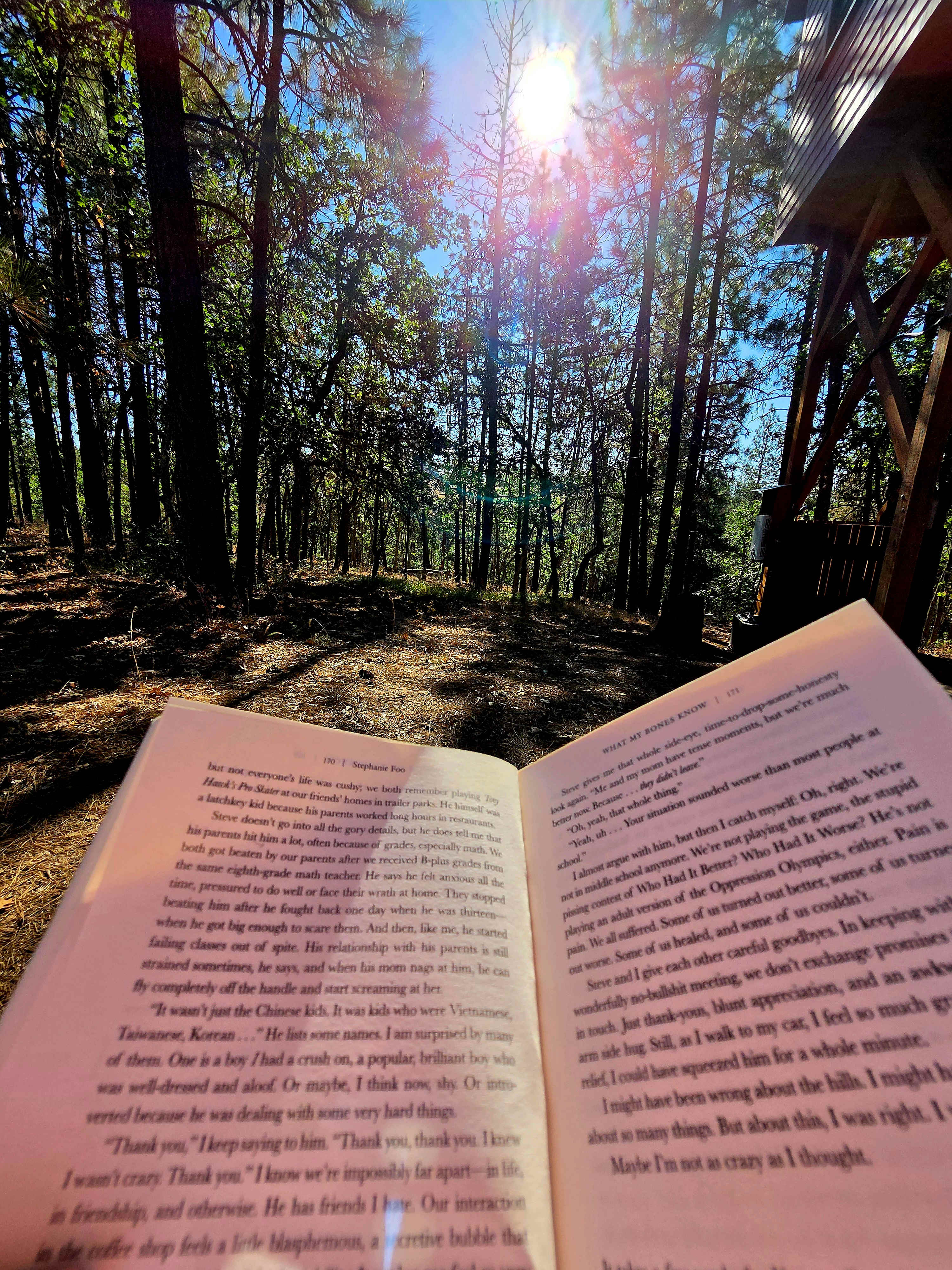 Relaxing with a book