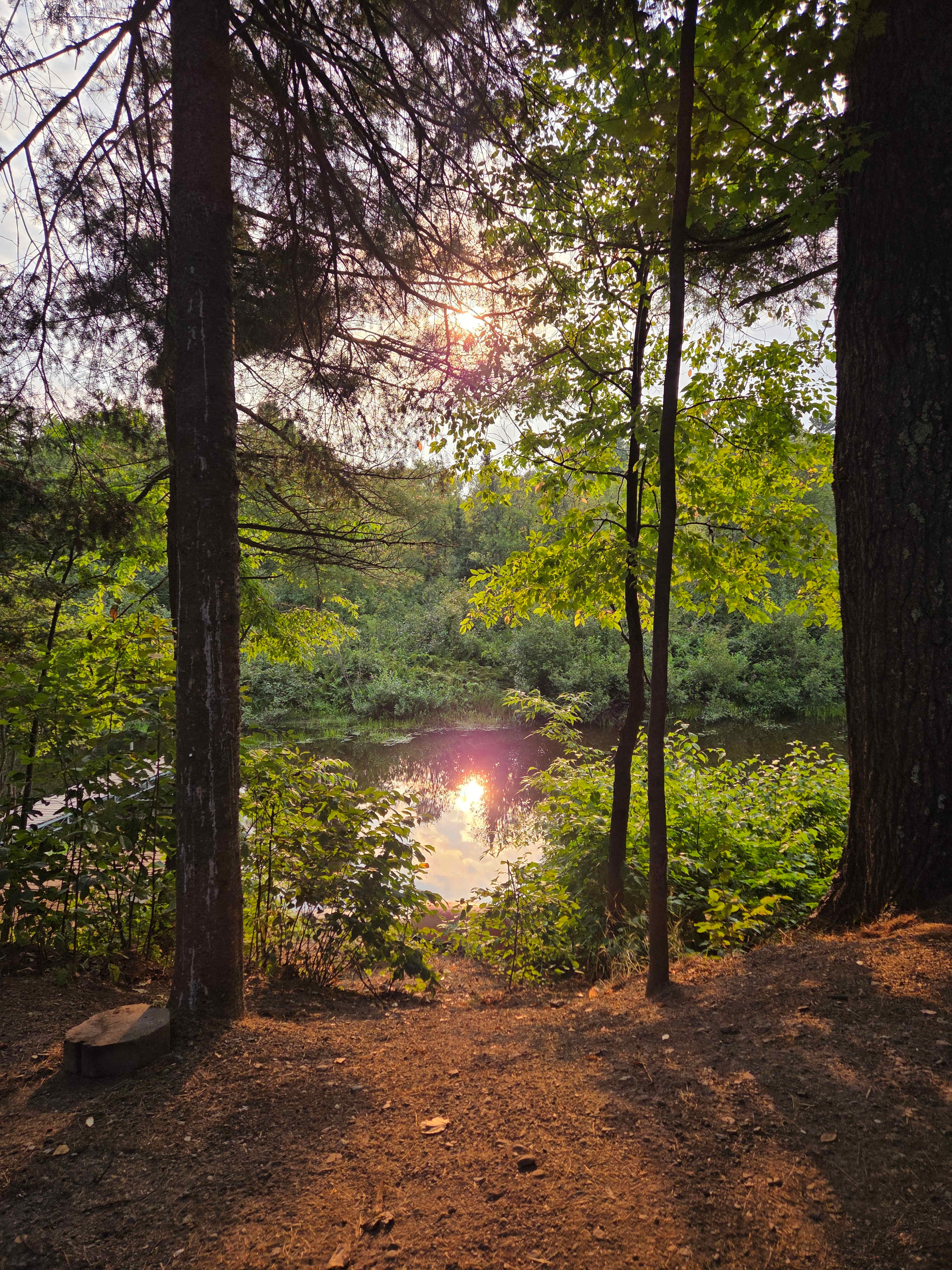 View of the river from the campfire area