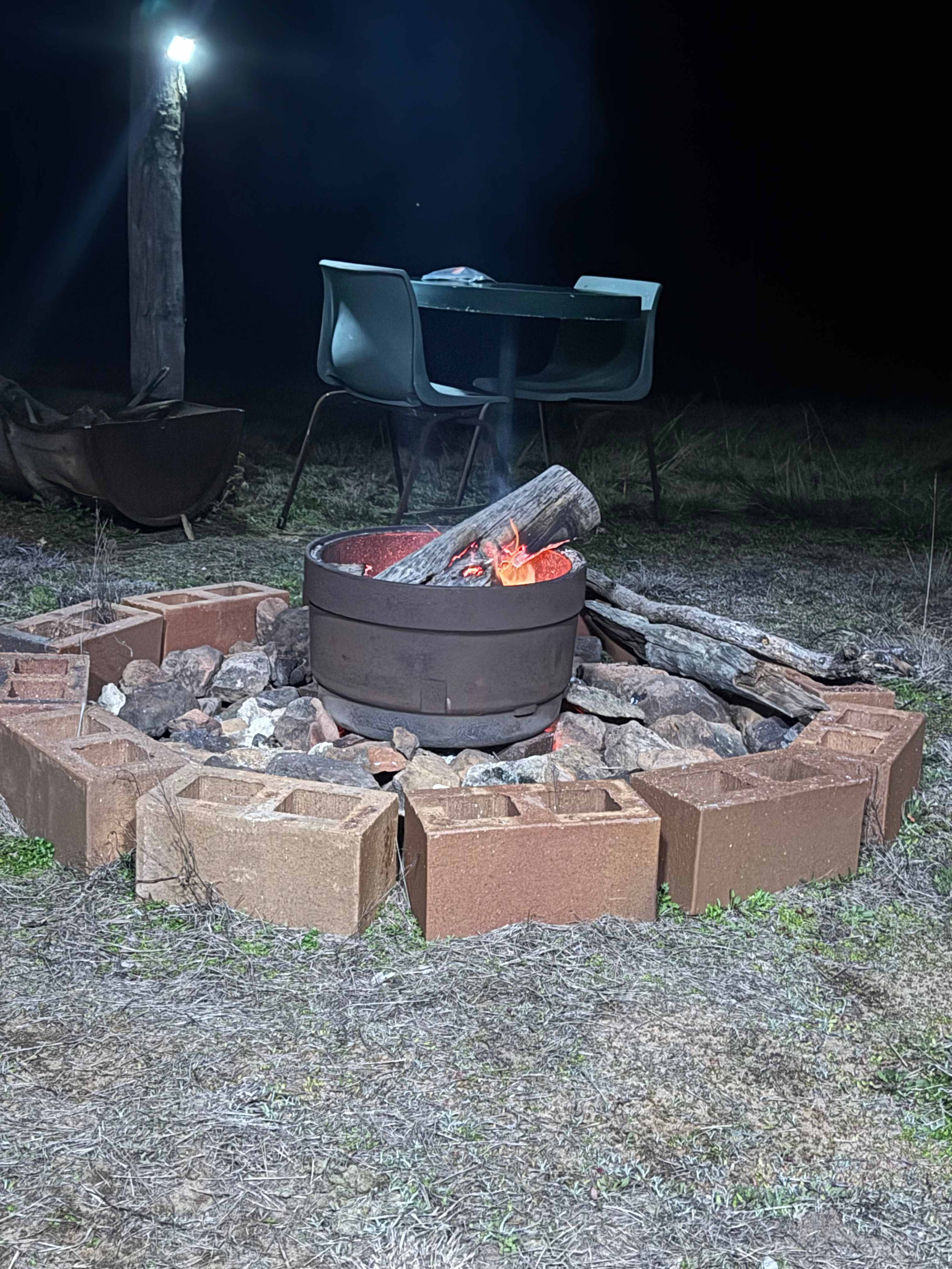Loved the fire pit - all ready to go!