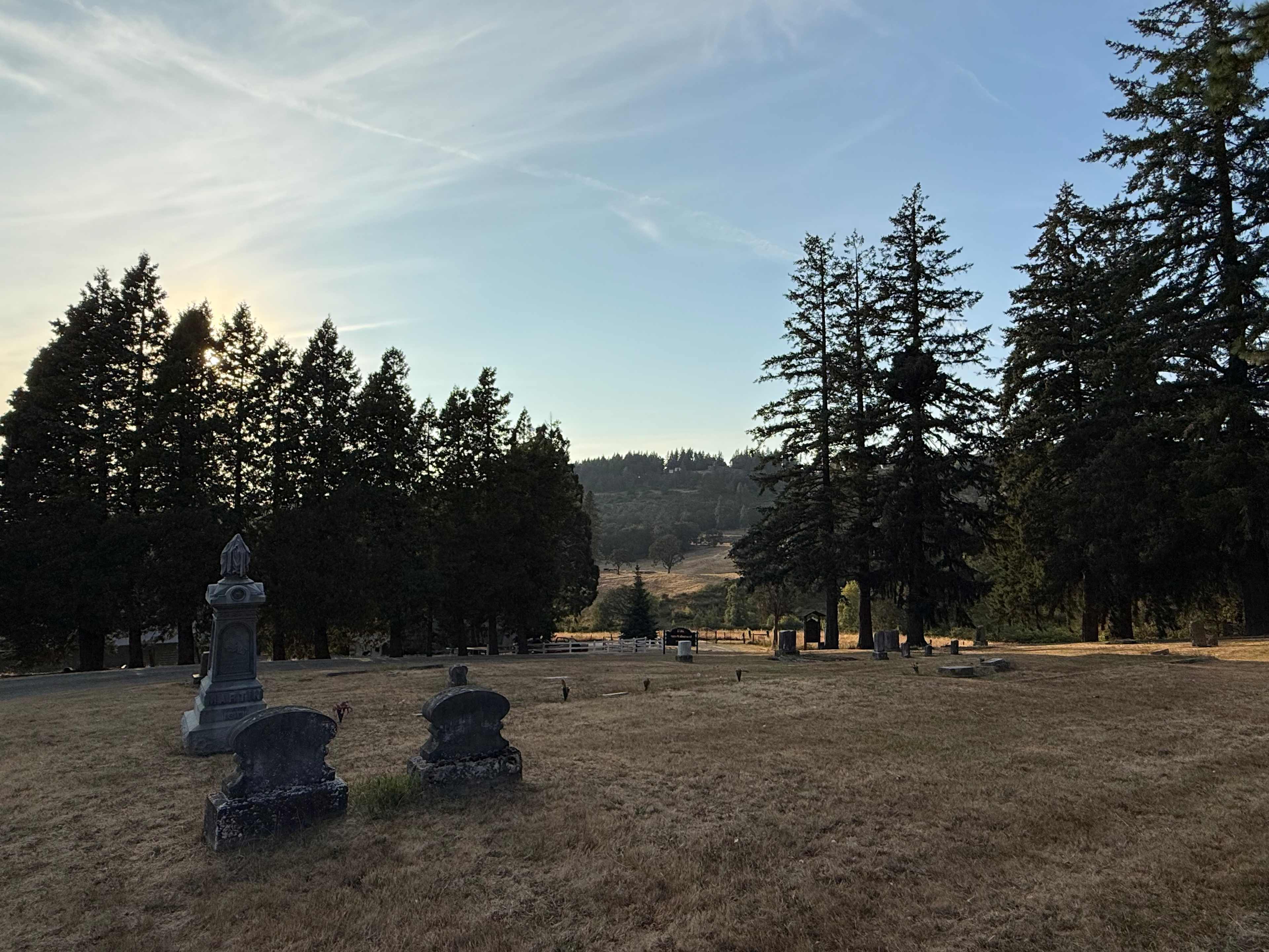 Next door historic cemetery 