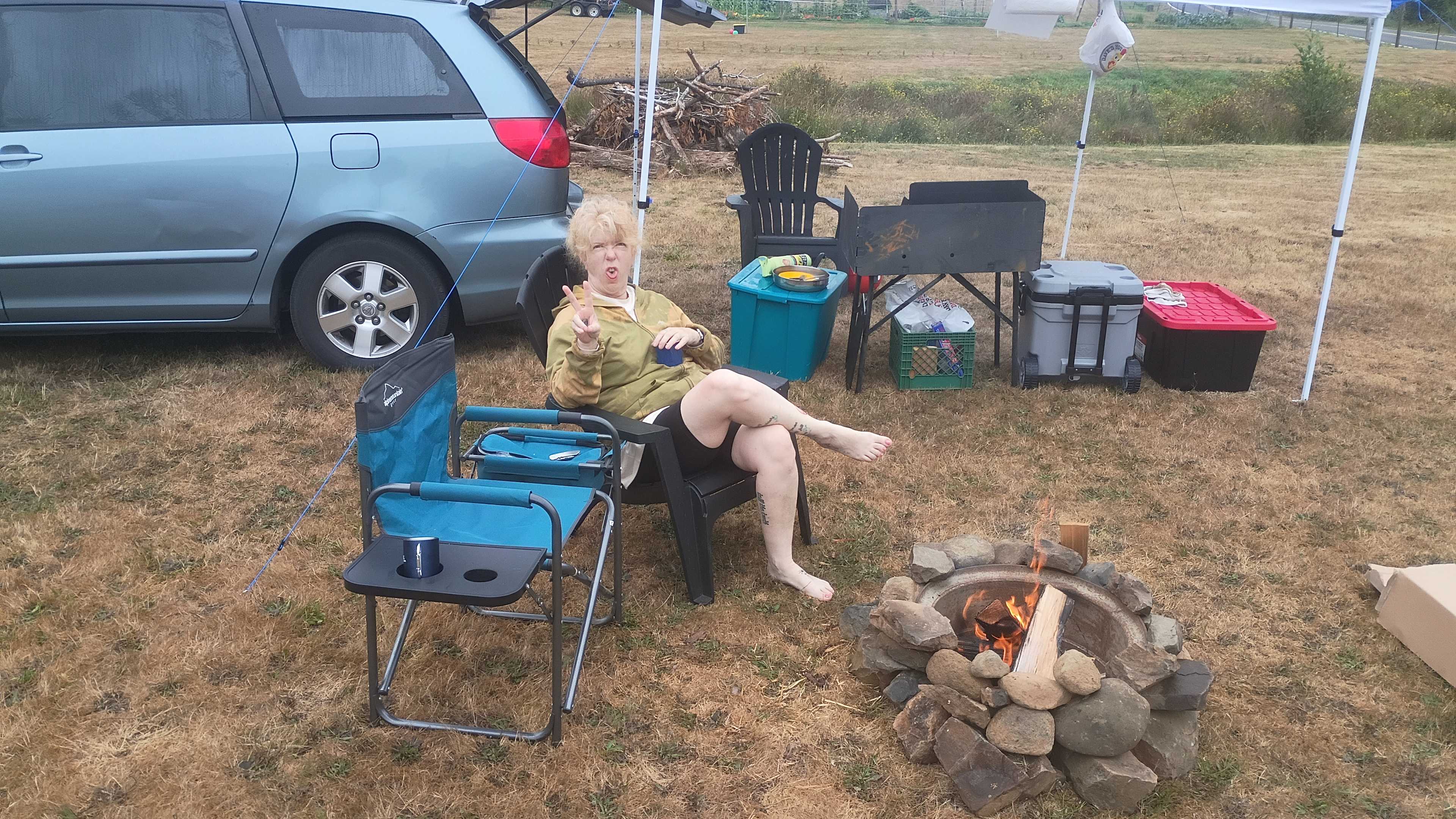 Chillin by the fire