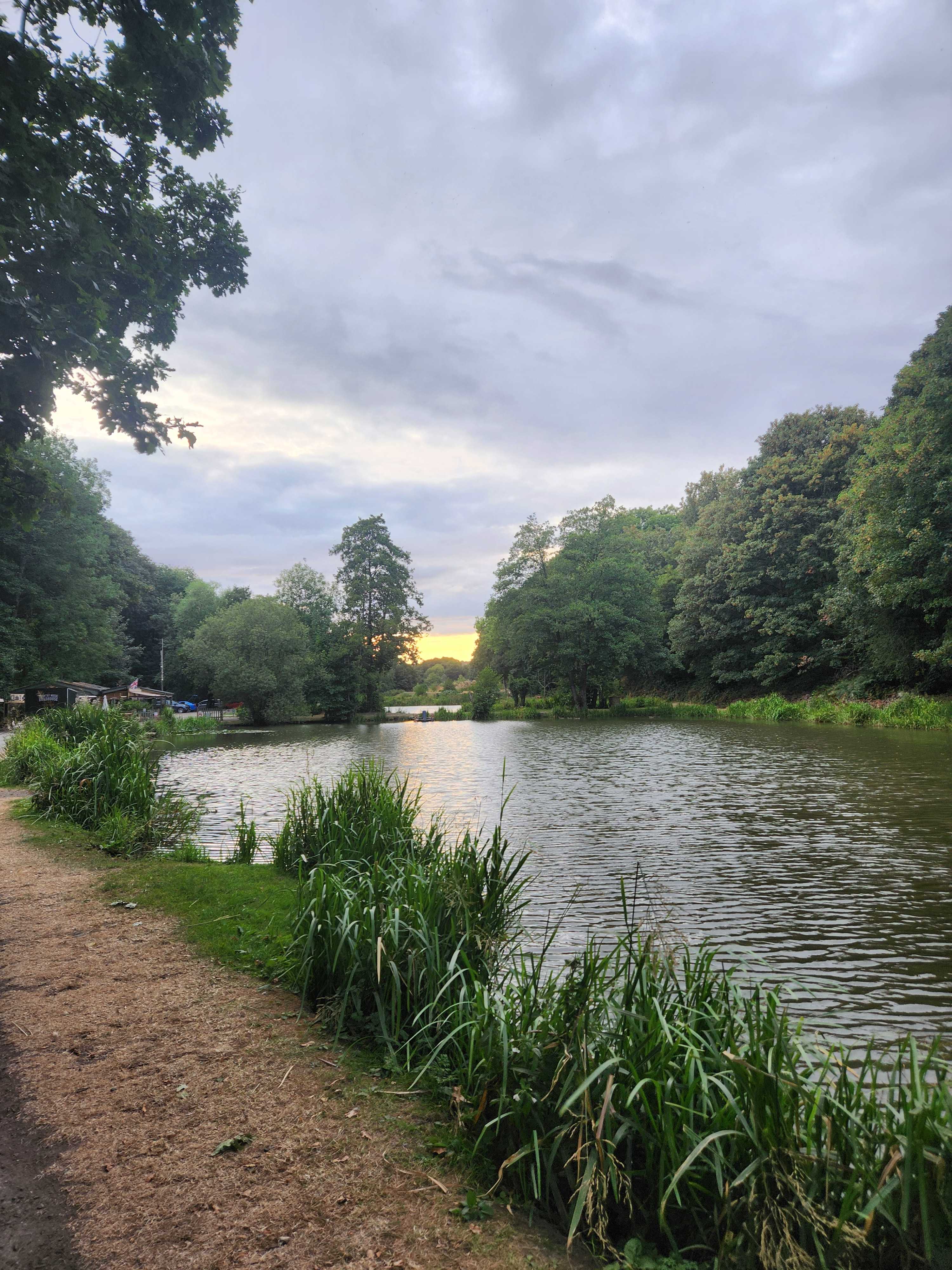 Lakes near by with cafe