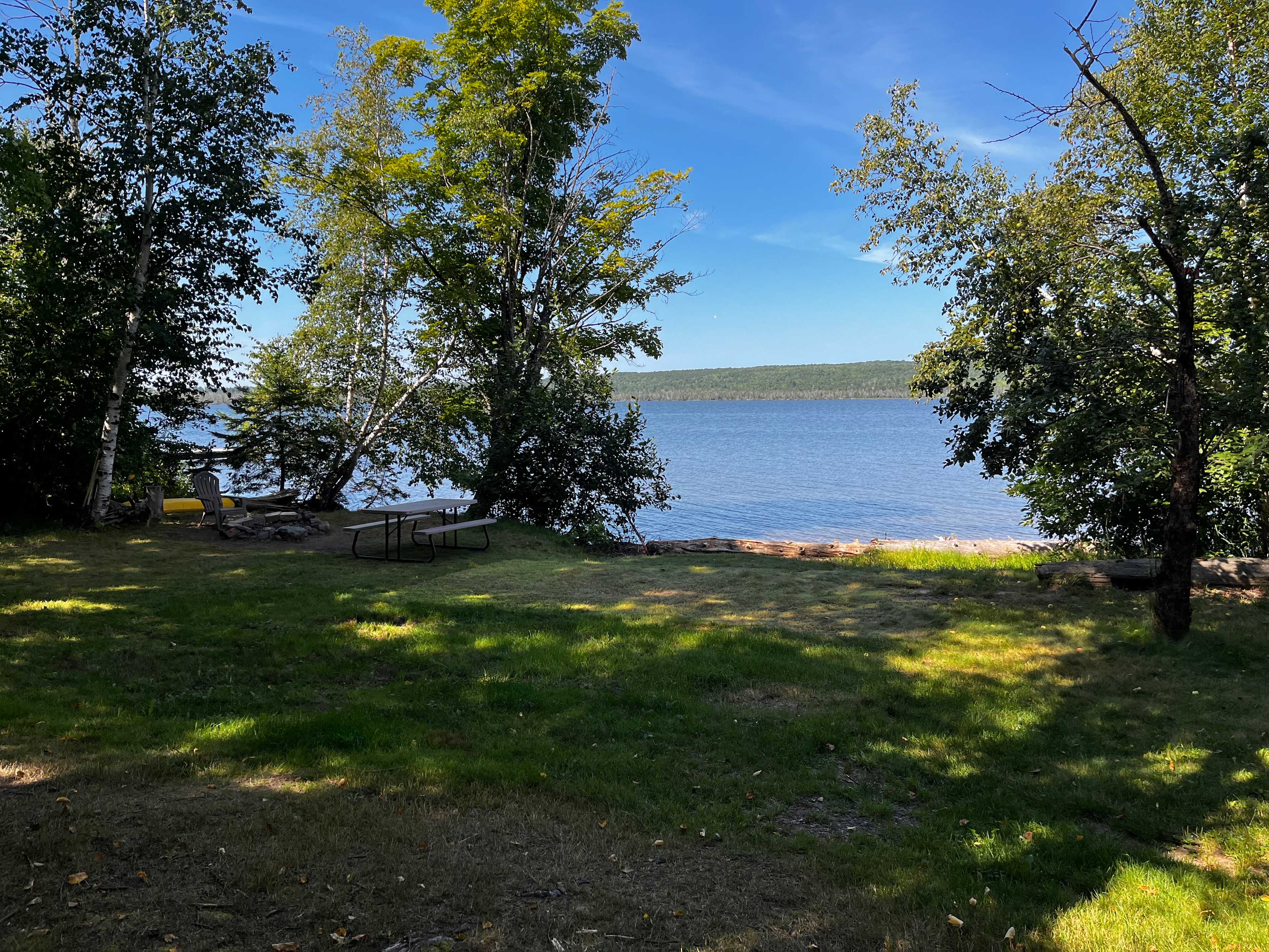 View of the empty campsite after we packed up