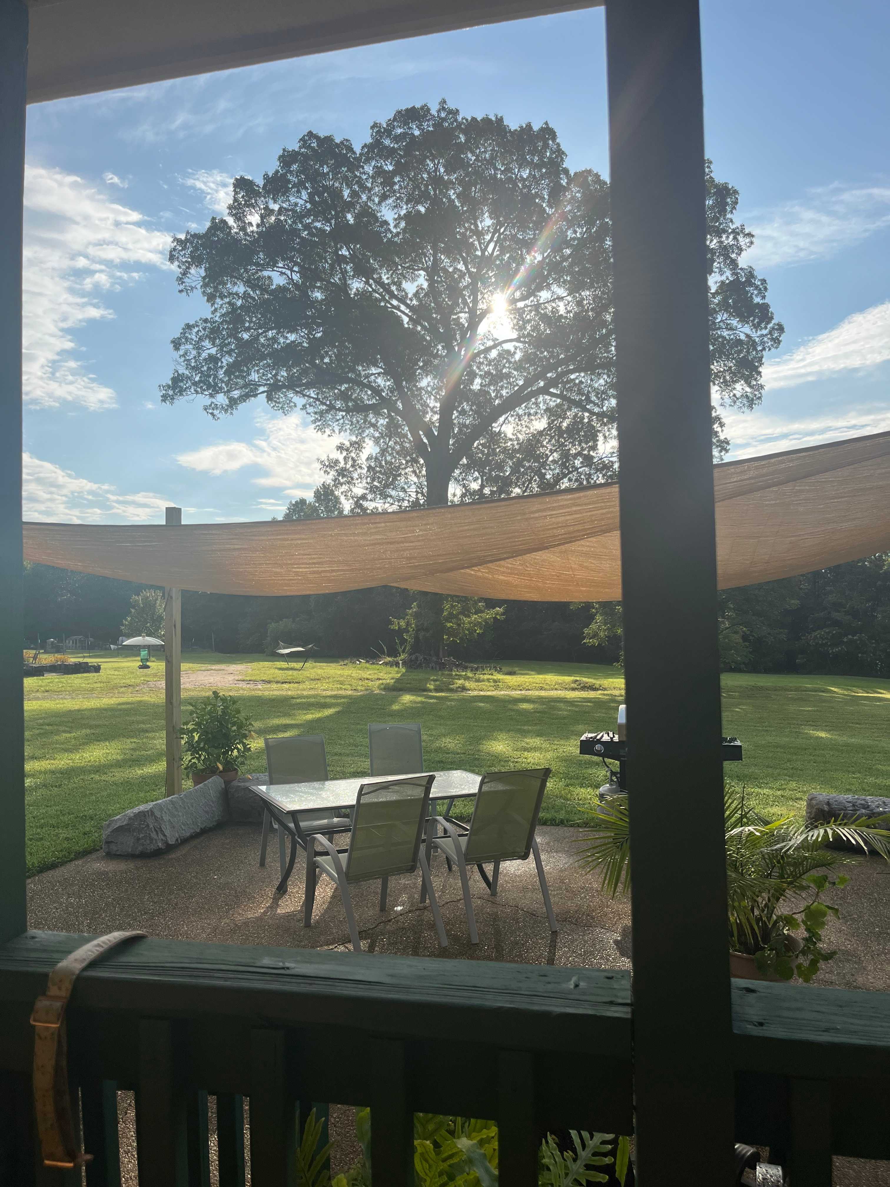 Morning coffee on the porch 