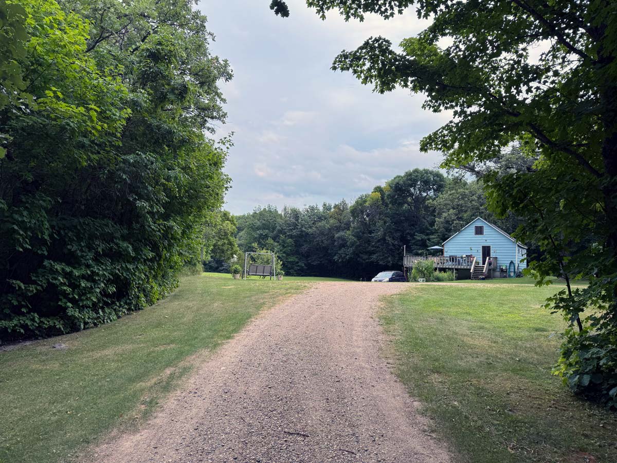 Driveway into land.