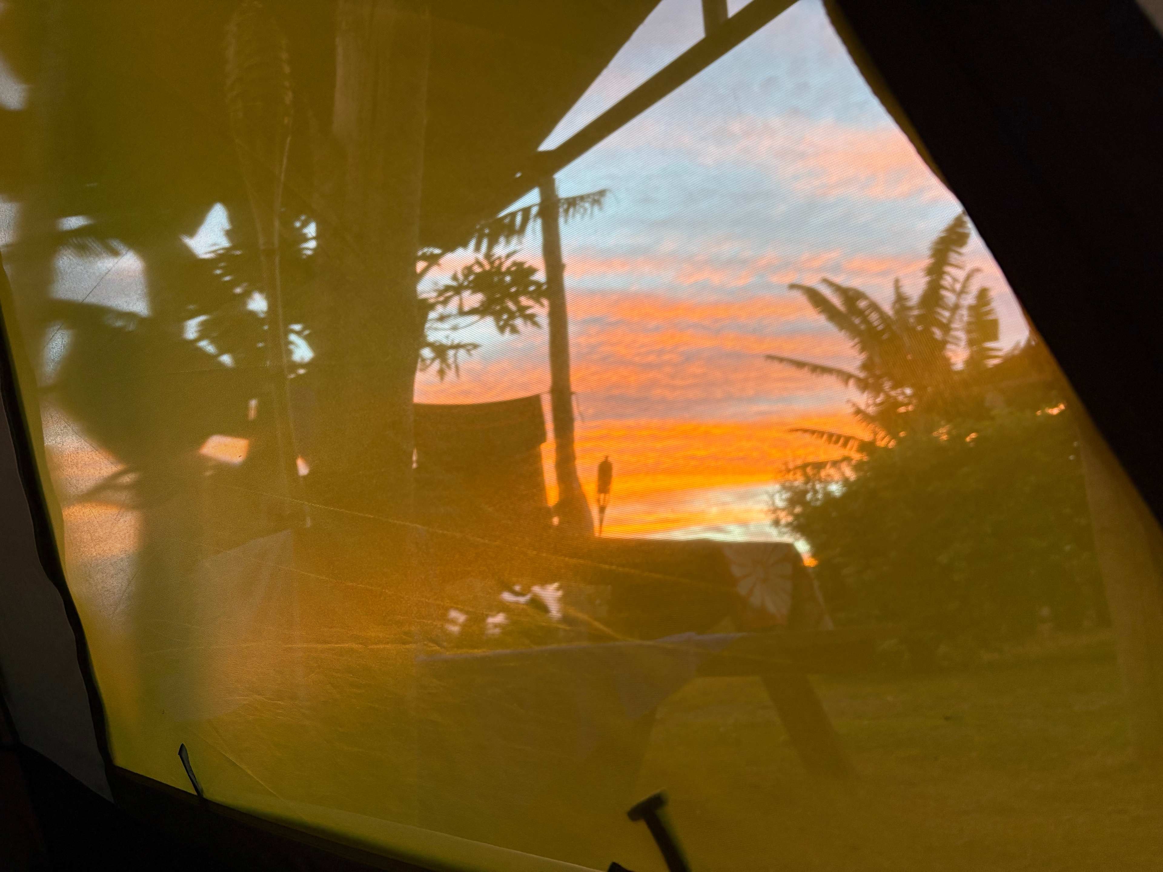 Sunrise from our tent.