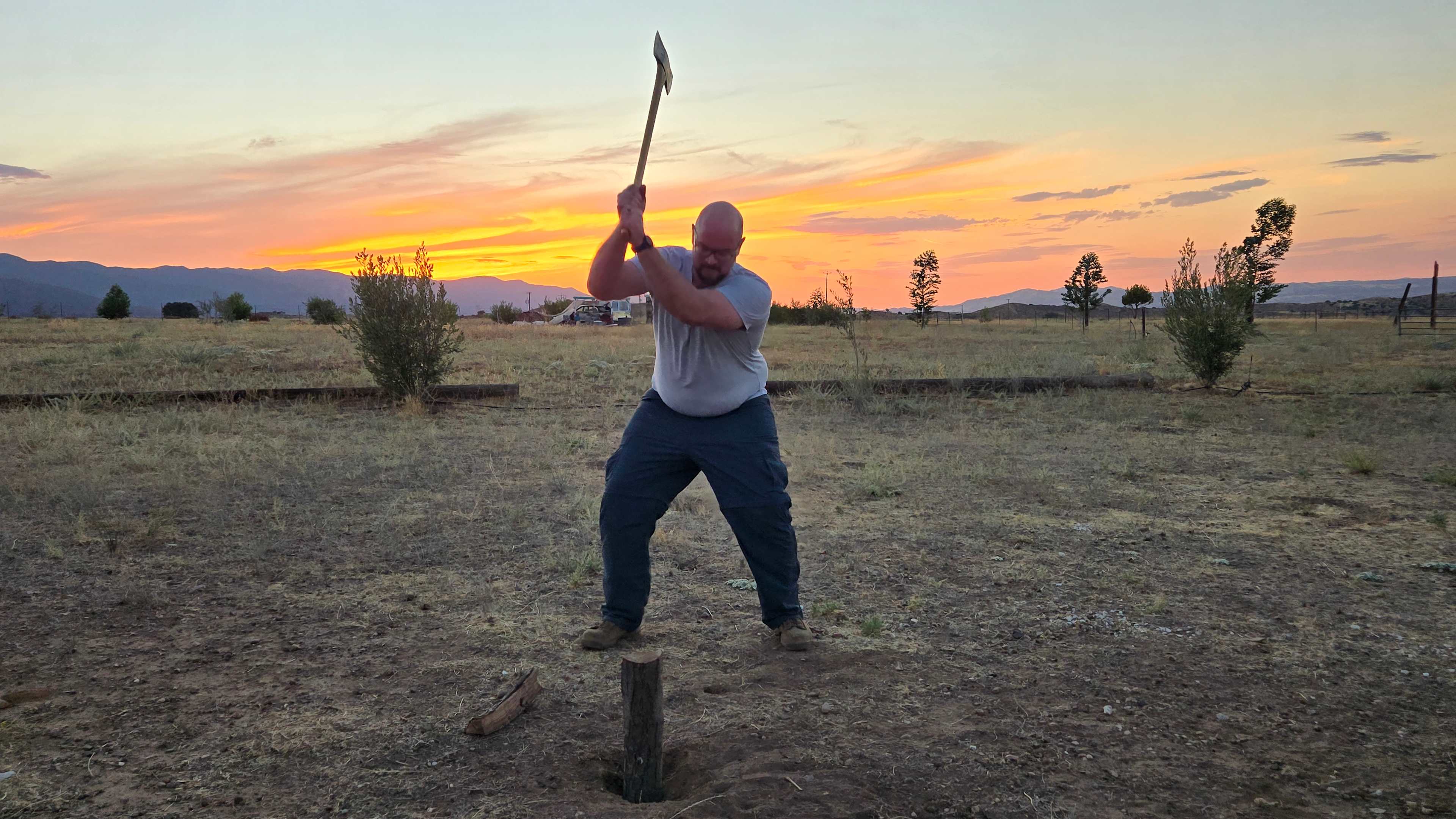 We brought our own axe