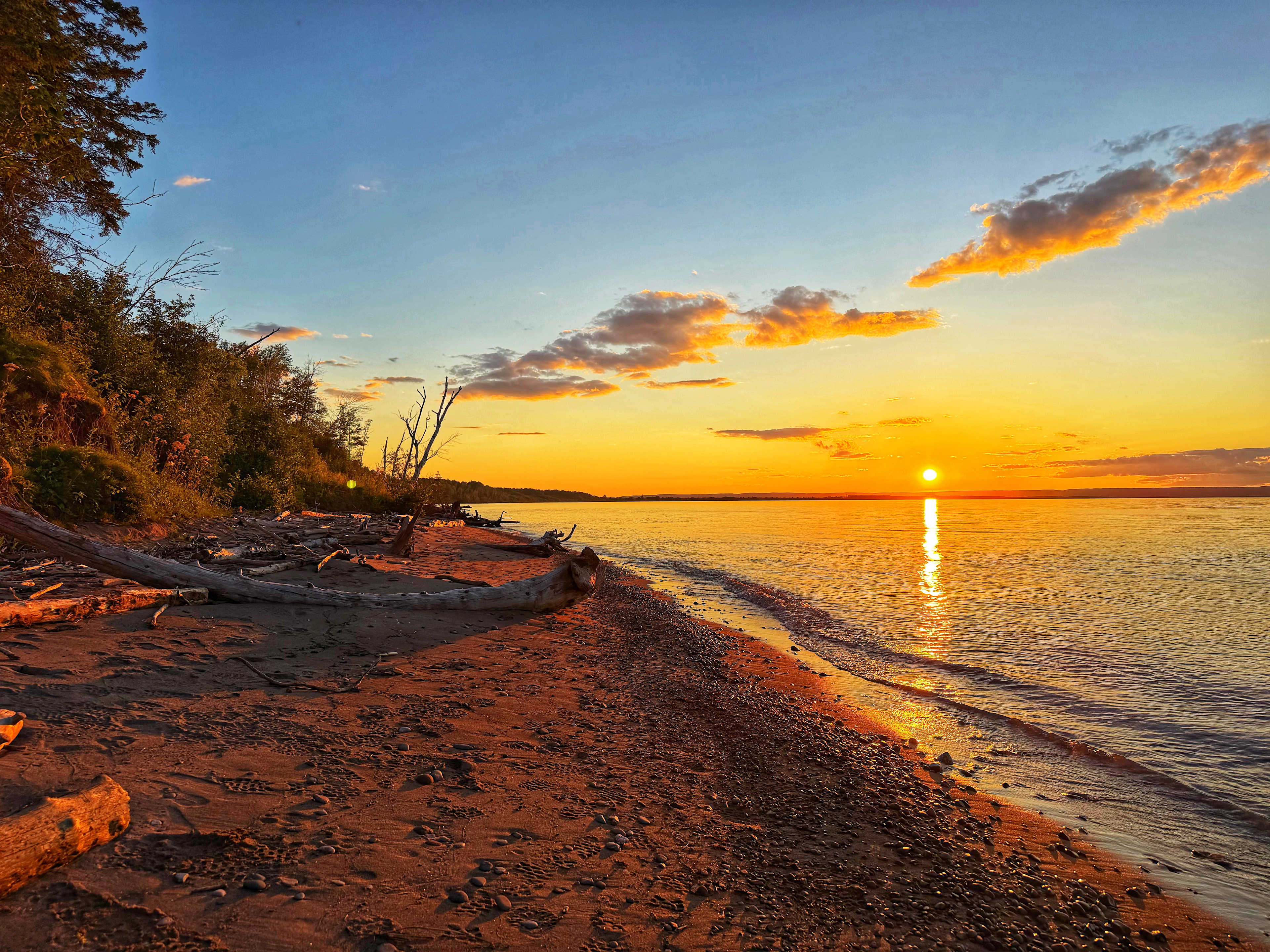 The beach was glowing at sunset! 