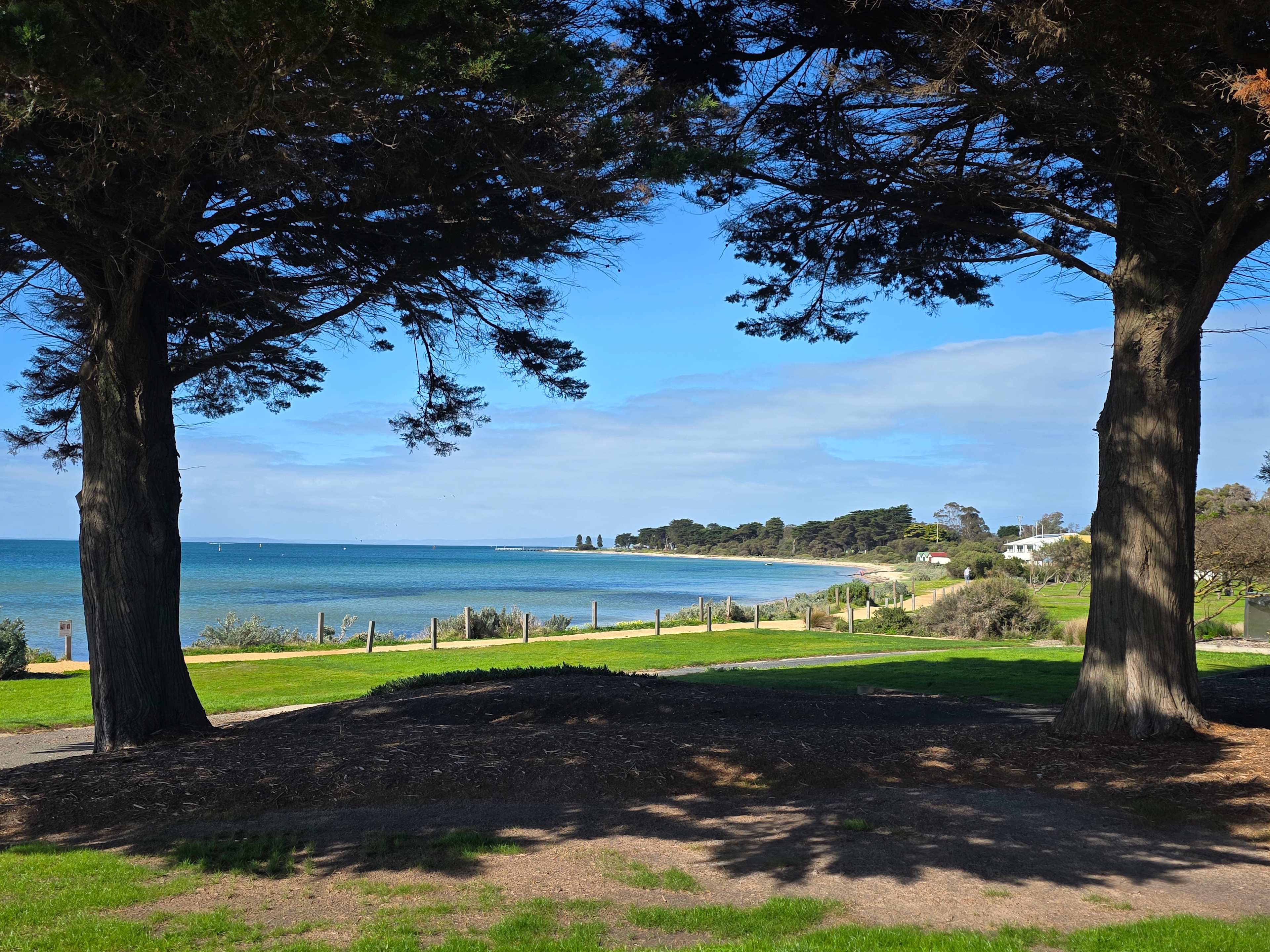 Beaut beachfront a short walk away.