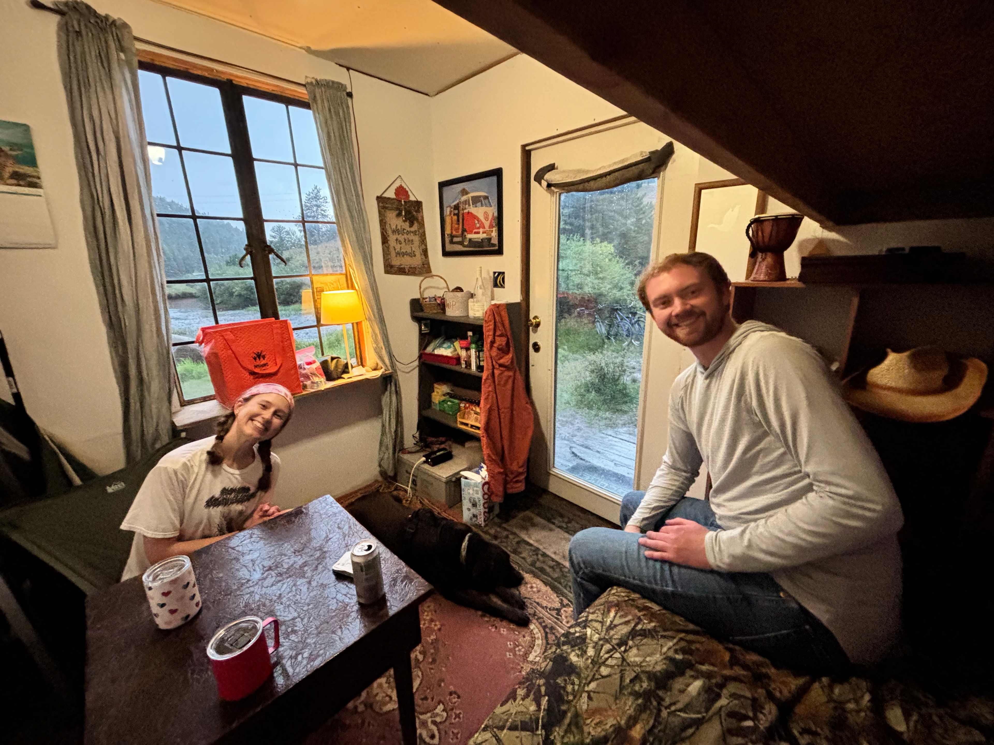 Inside the cabin!