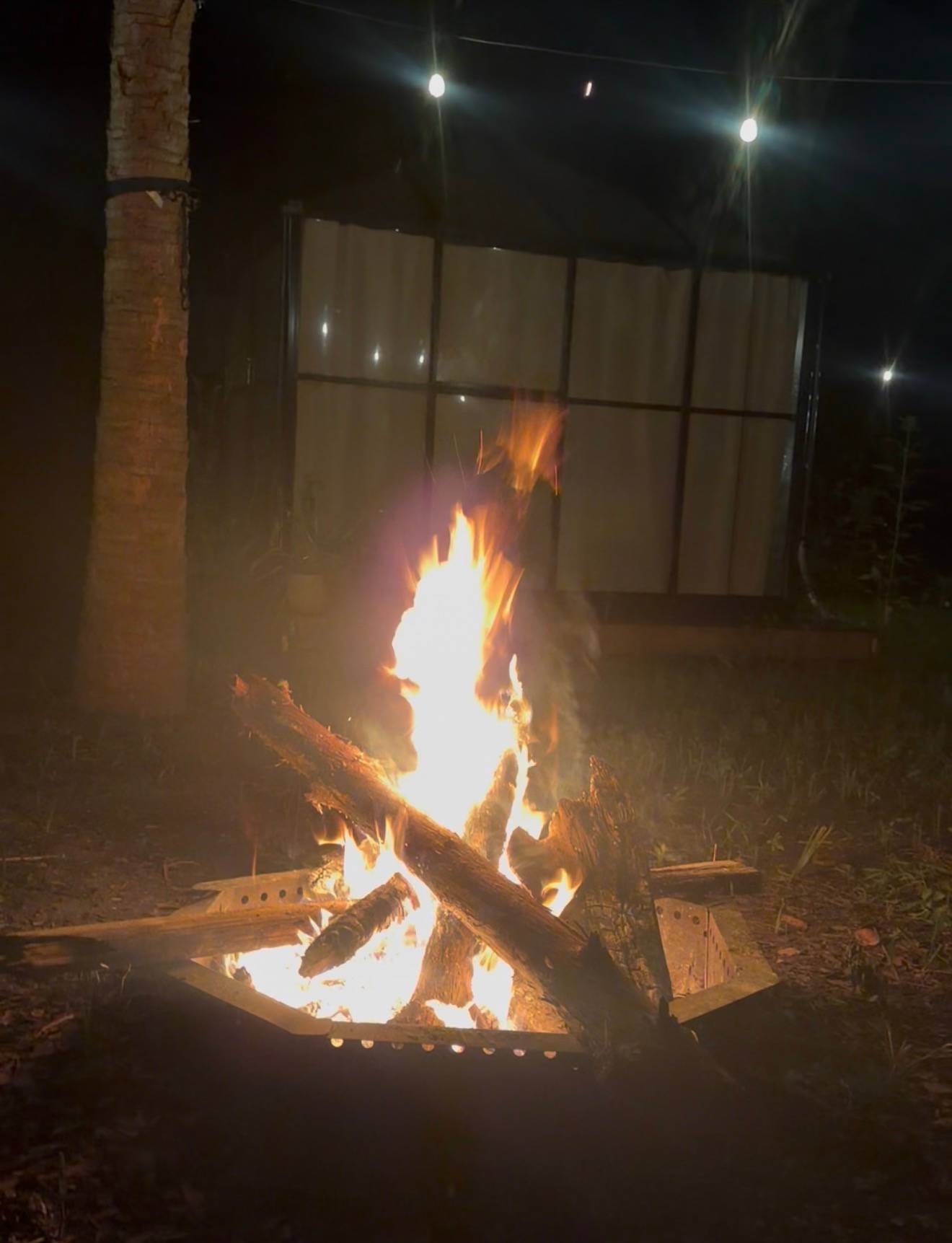 Campfire at night