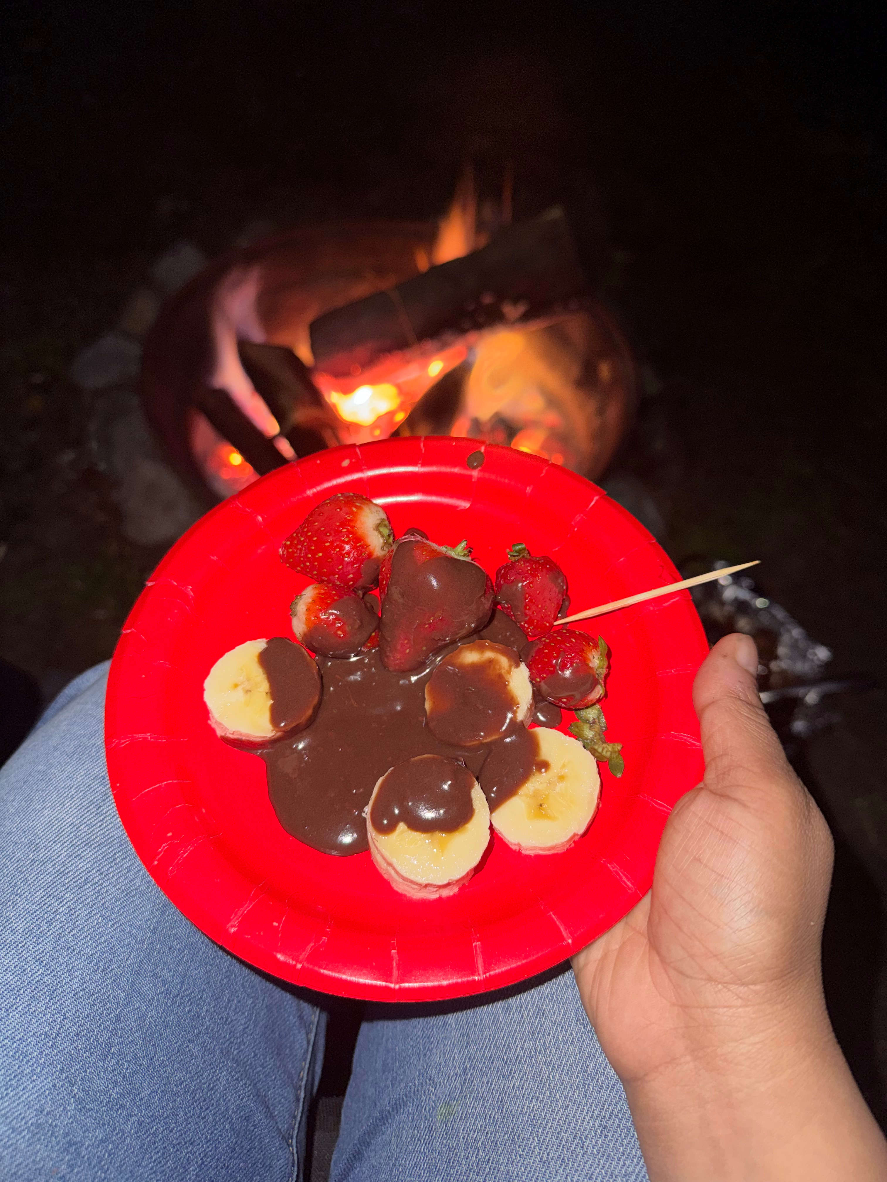 Campsite in the Pines with Canoe