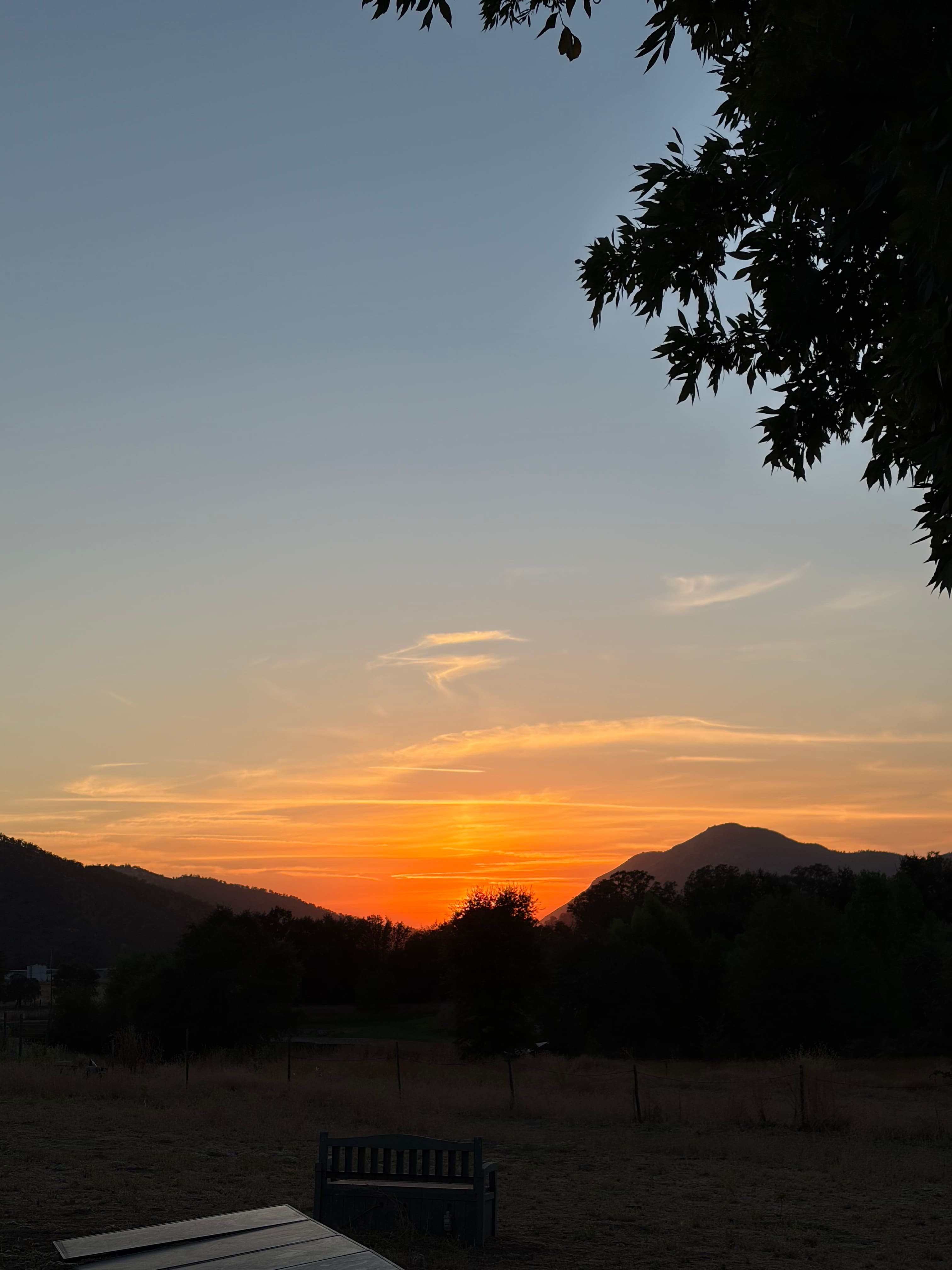Sunset from camp