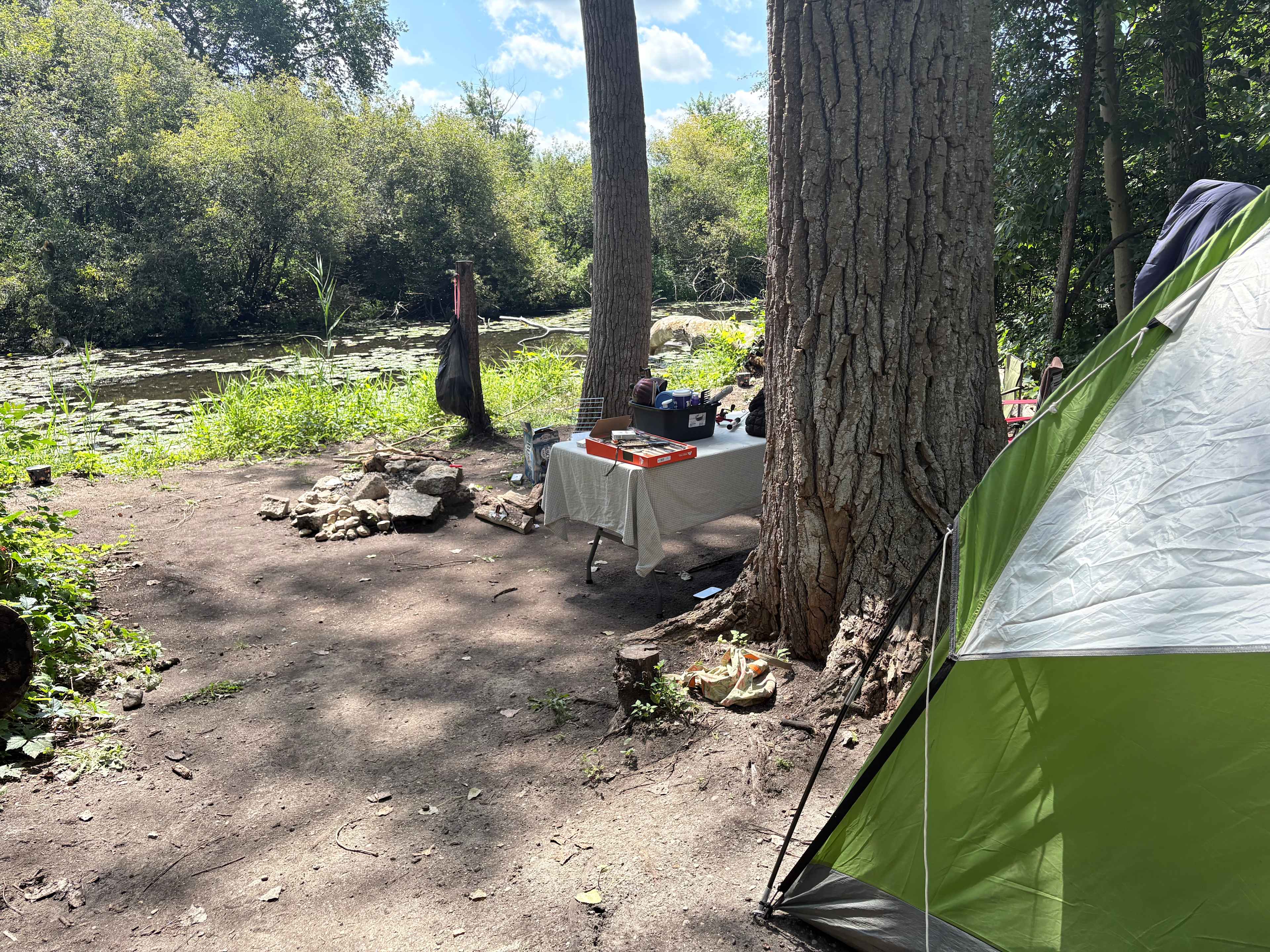 Bringing a table was helpful!
