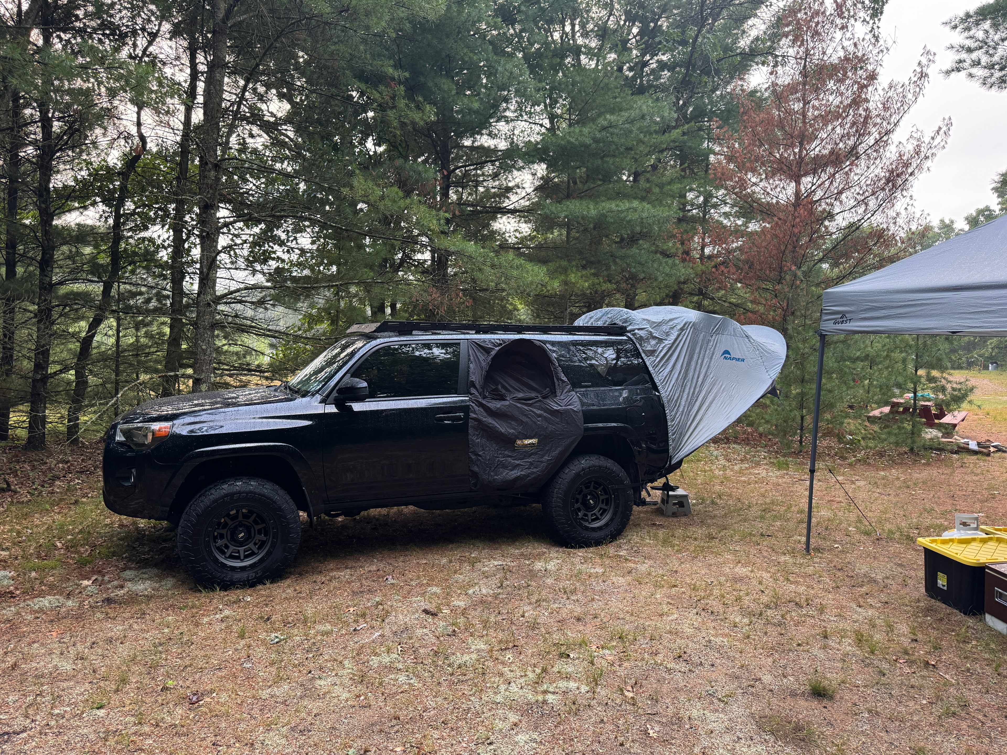 Car camping set up at site 3