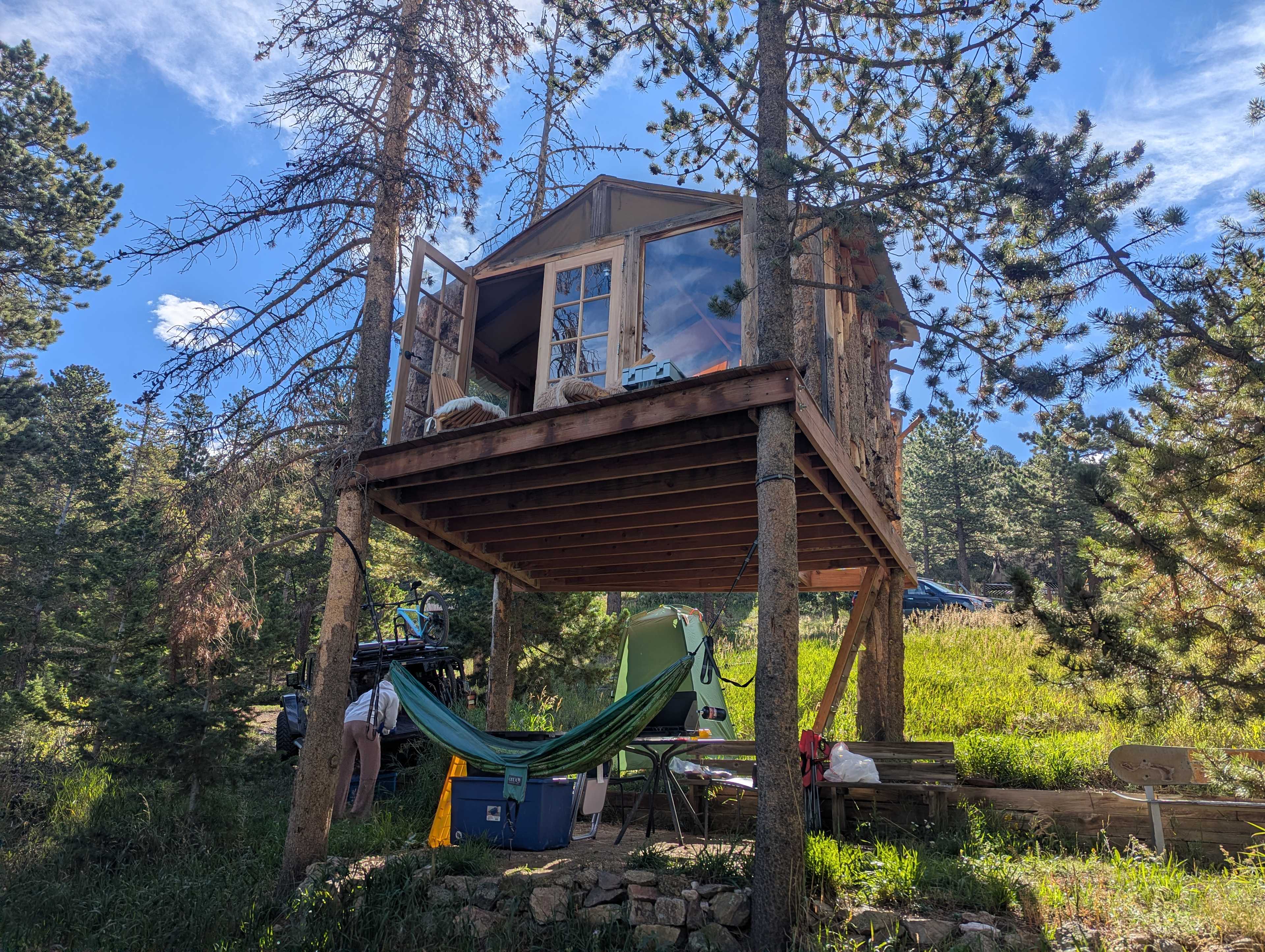 Gold Nugget Tree House + Cabin