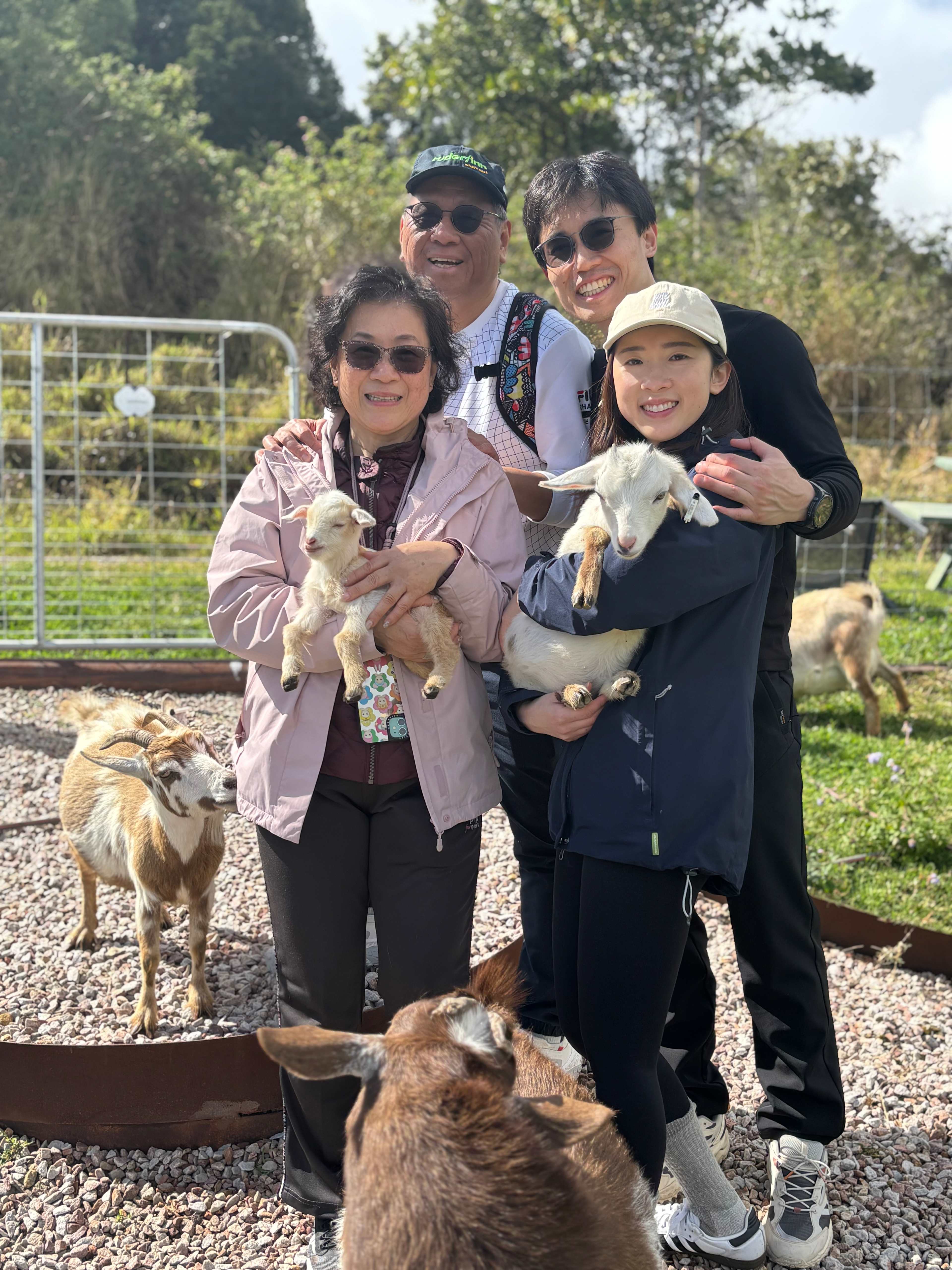 Farm tour with the goats
