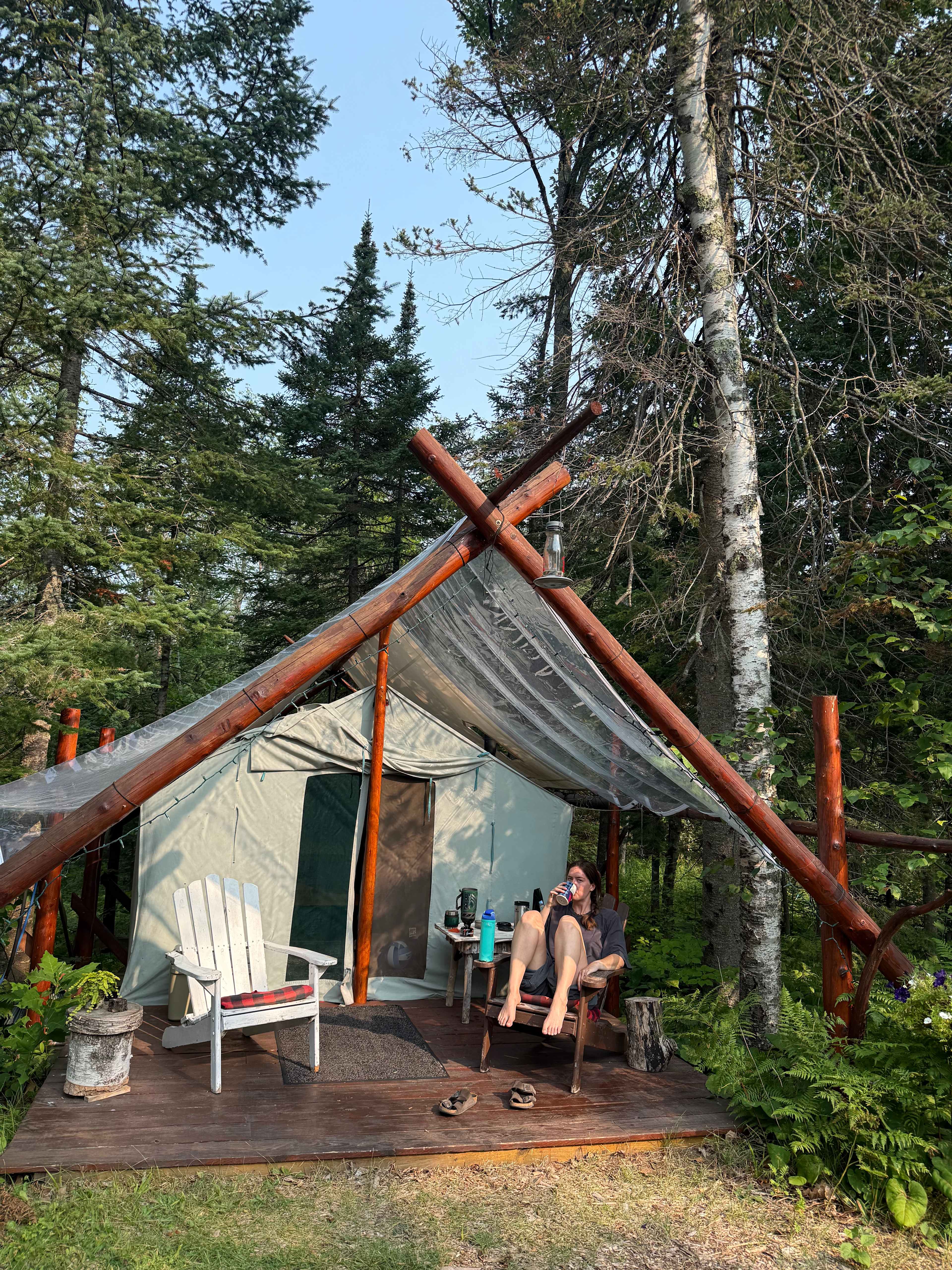 Enjoying our morning coffee (recommend bringing a Jetboil for simplicity)