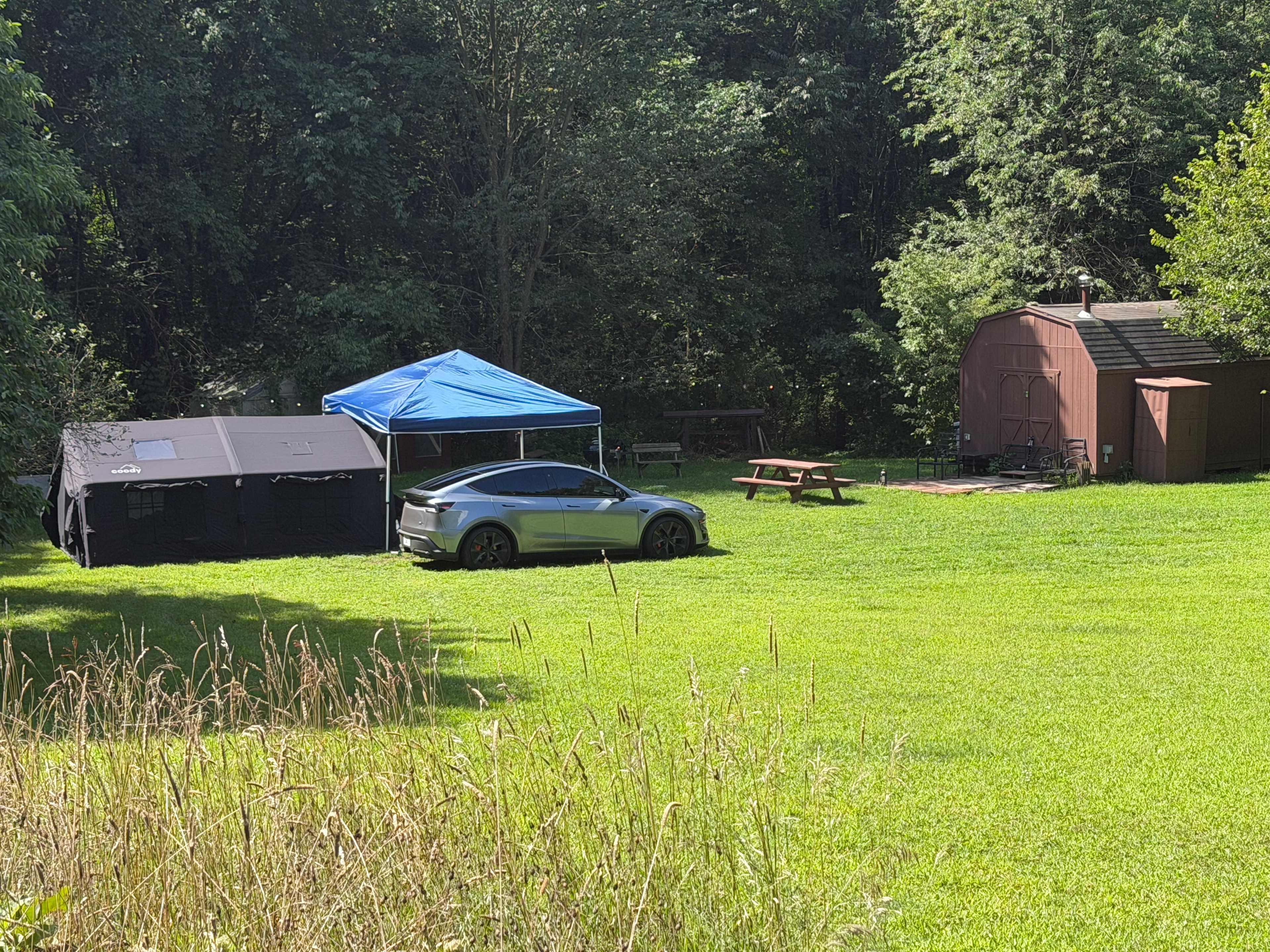 Solo, off grid camping with the Coody inflatable tent is 🤌🏼