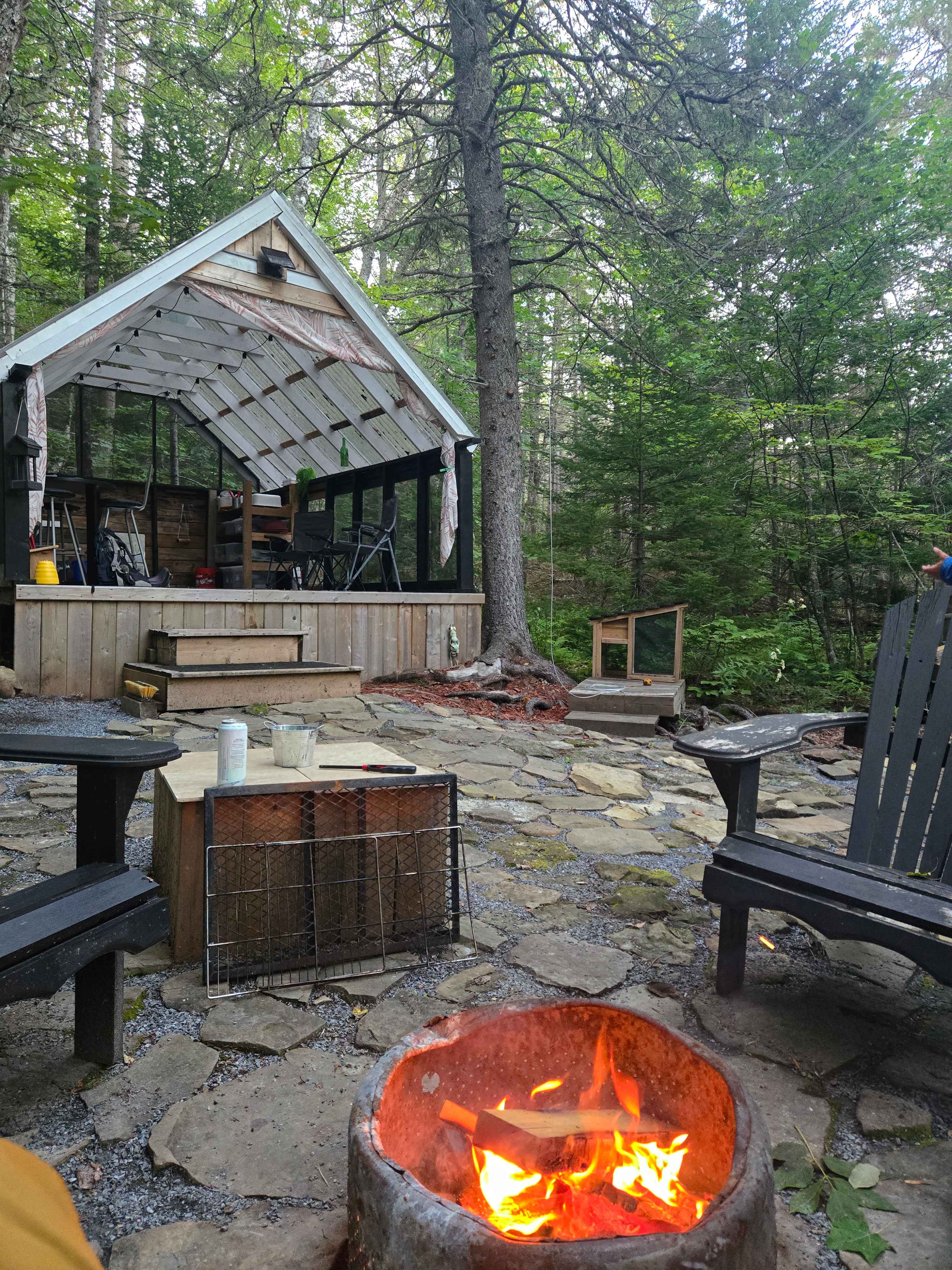 Lovely covered outdoor kitchen space