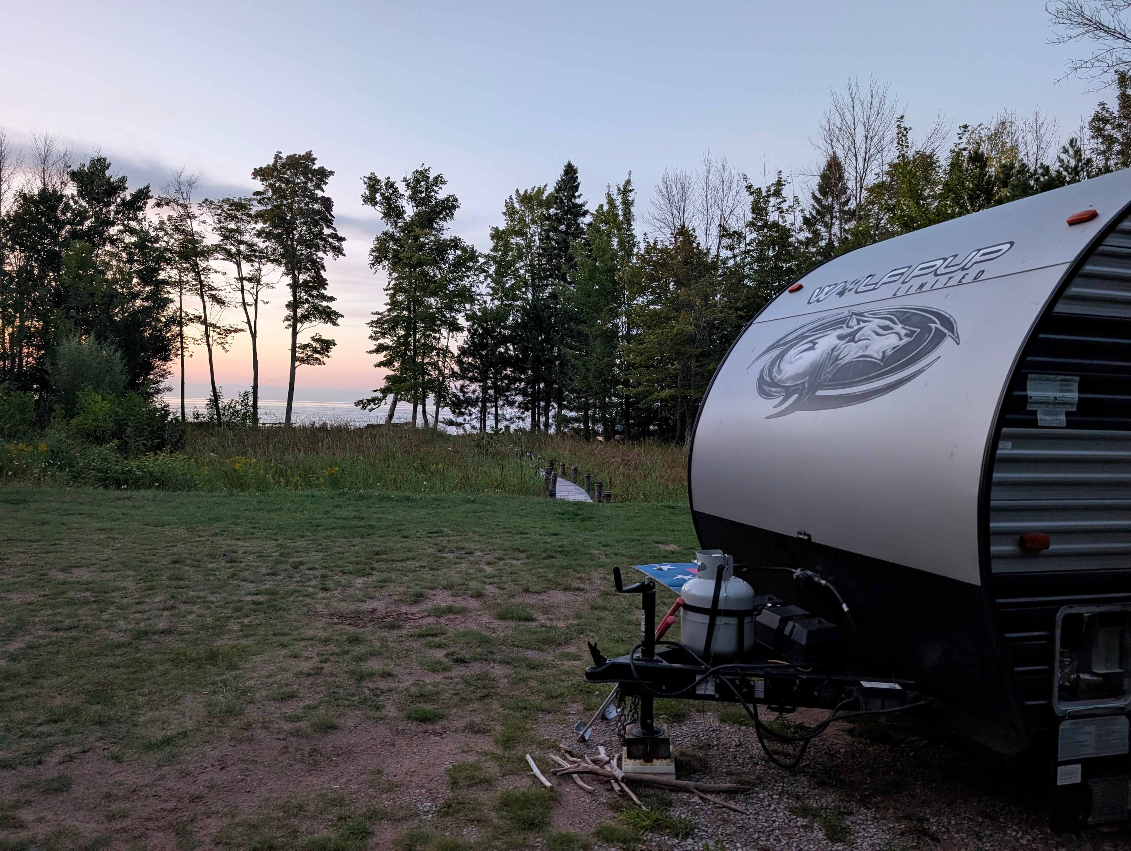 view from the camper