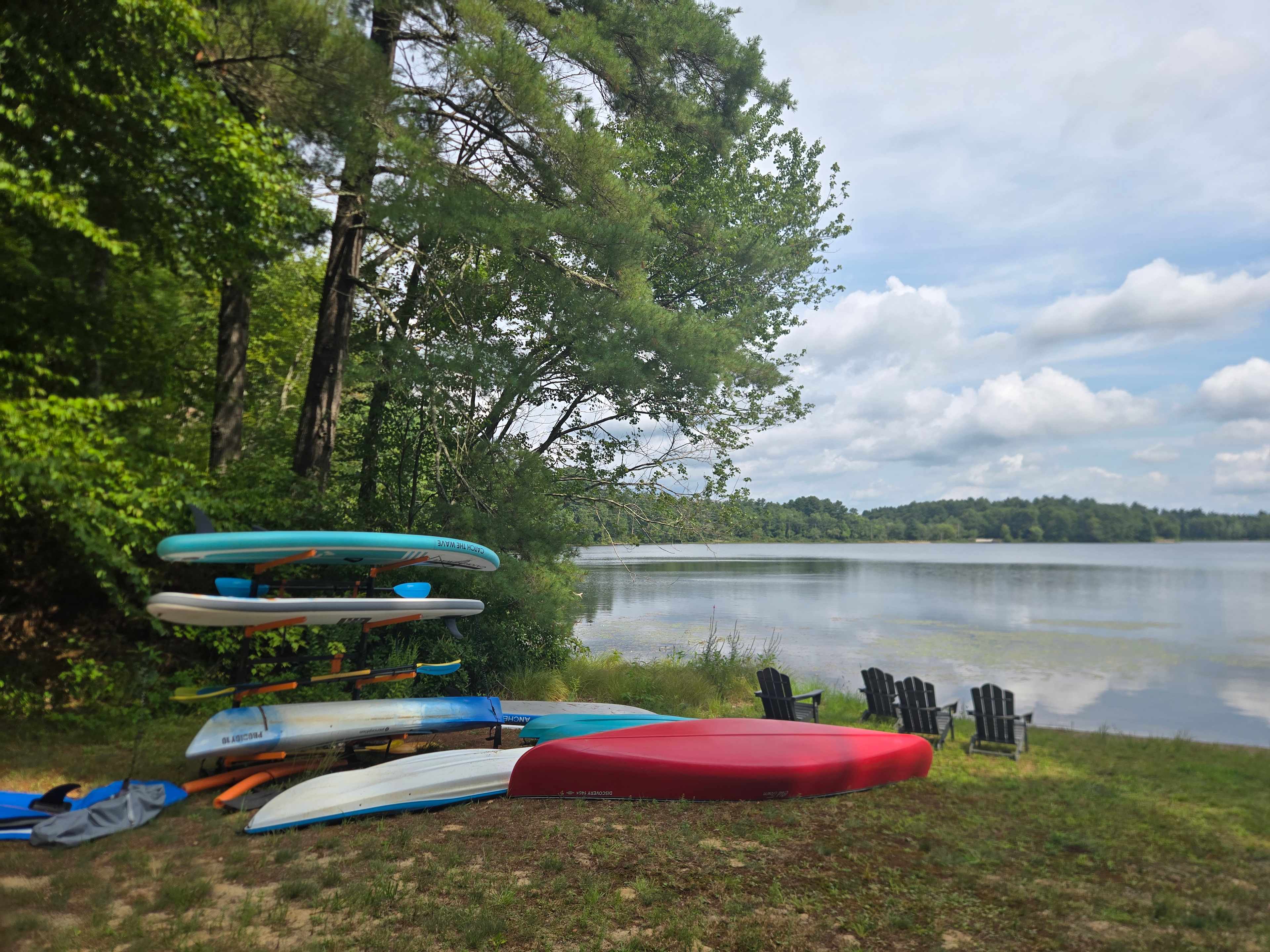 Boats by the pond