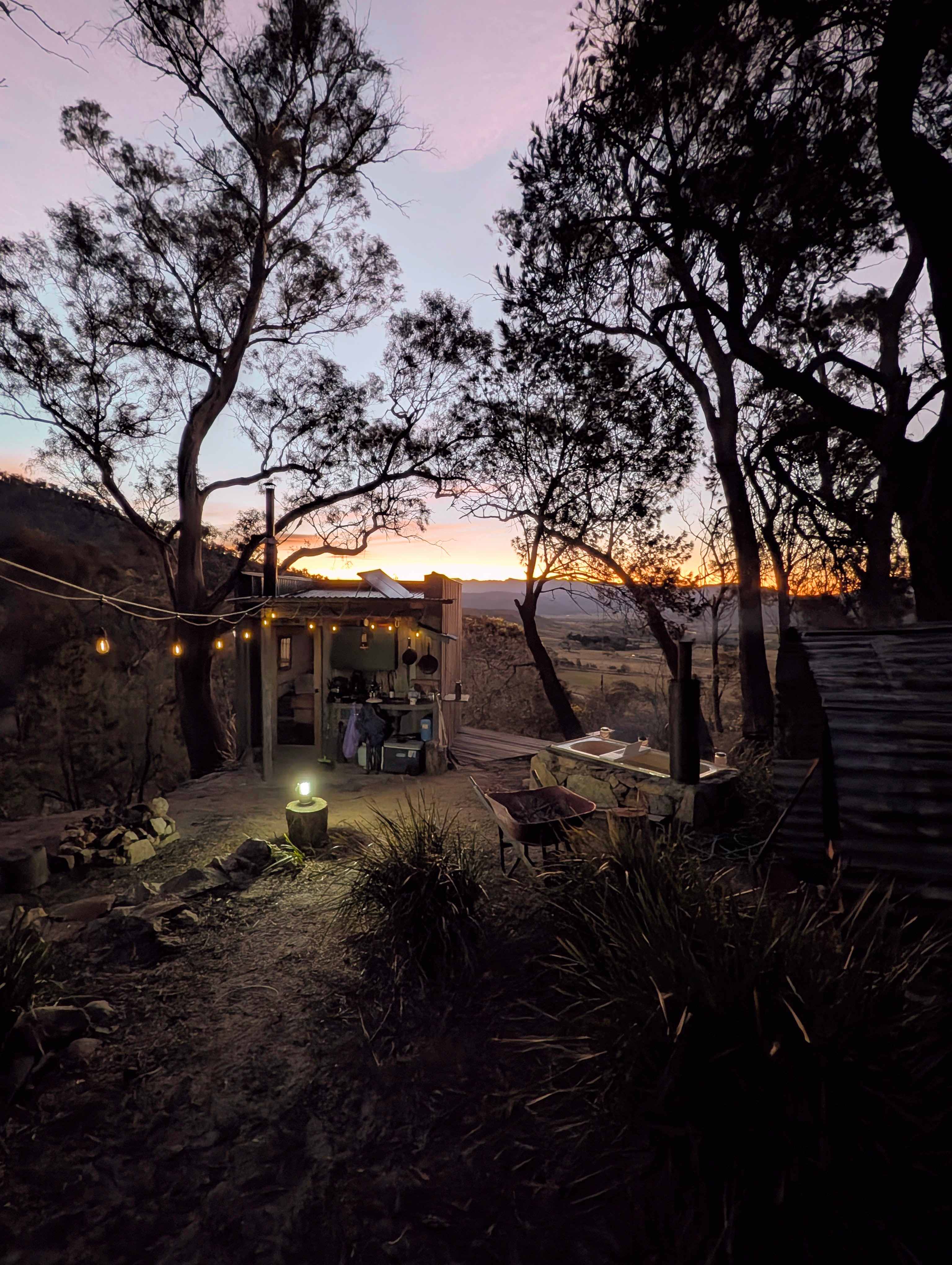 Cosy sunset views of the Nest