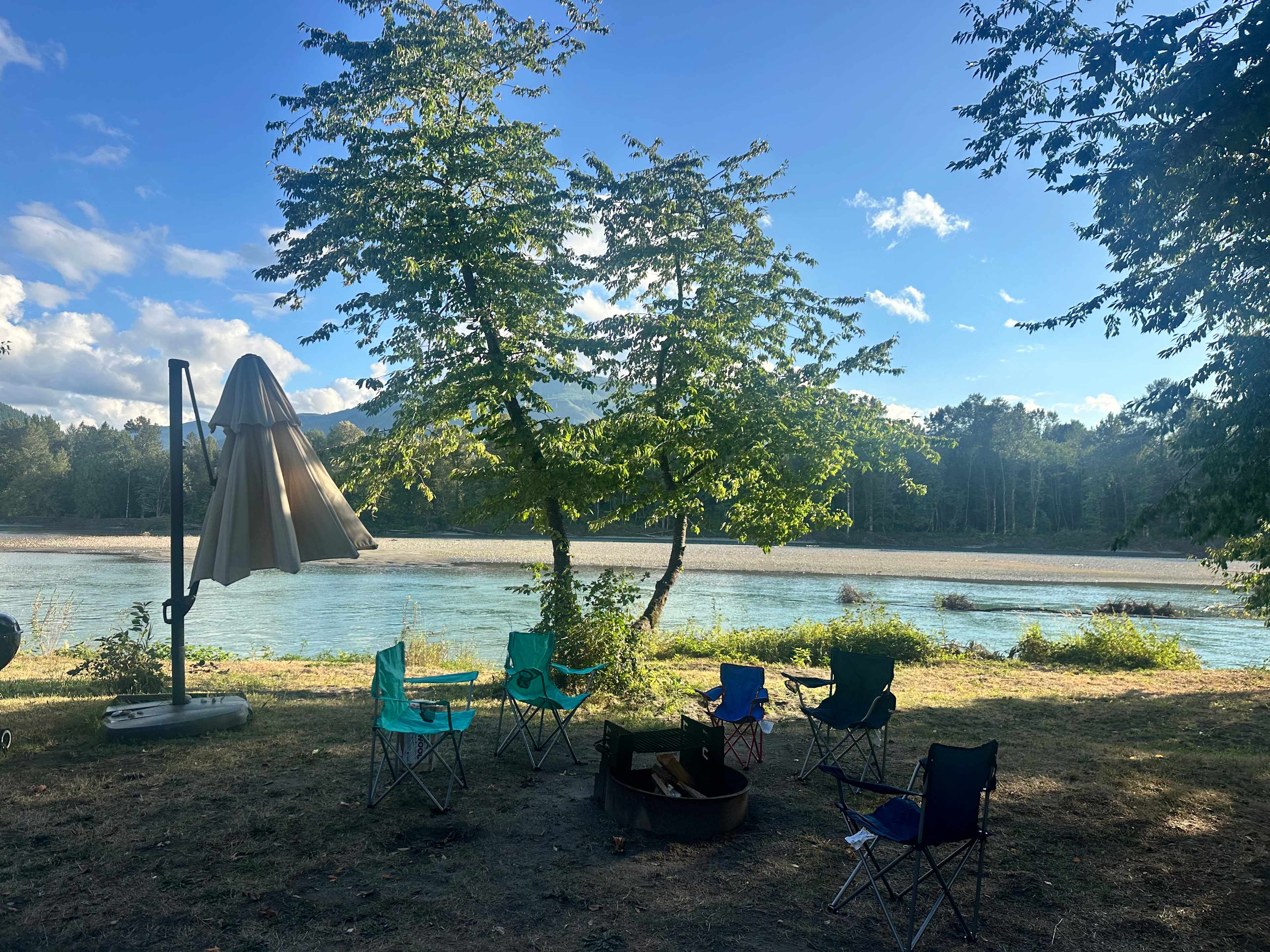 Skagit river camping and sauna