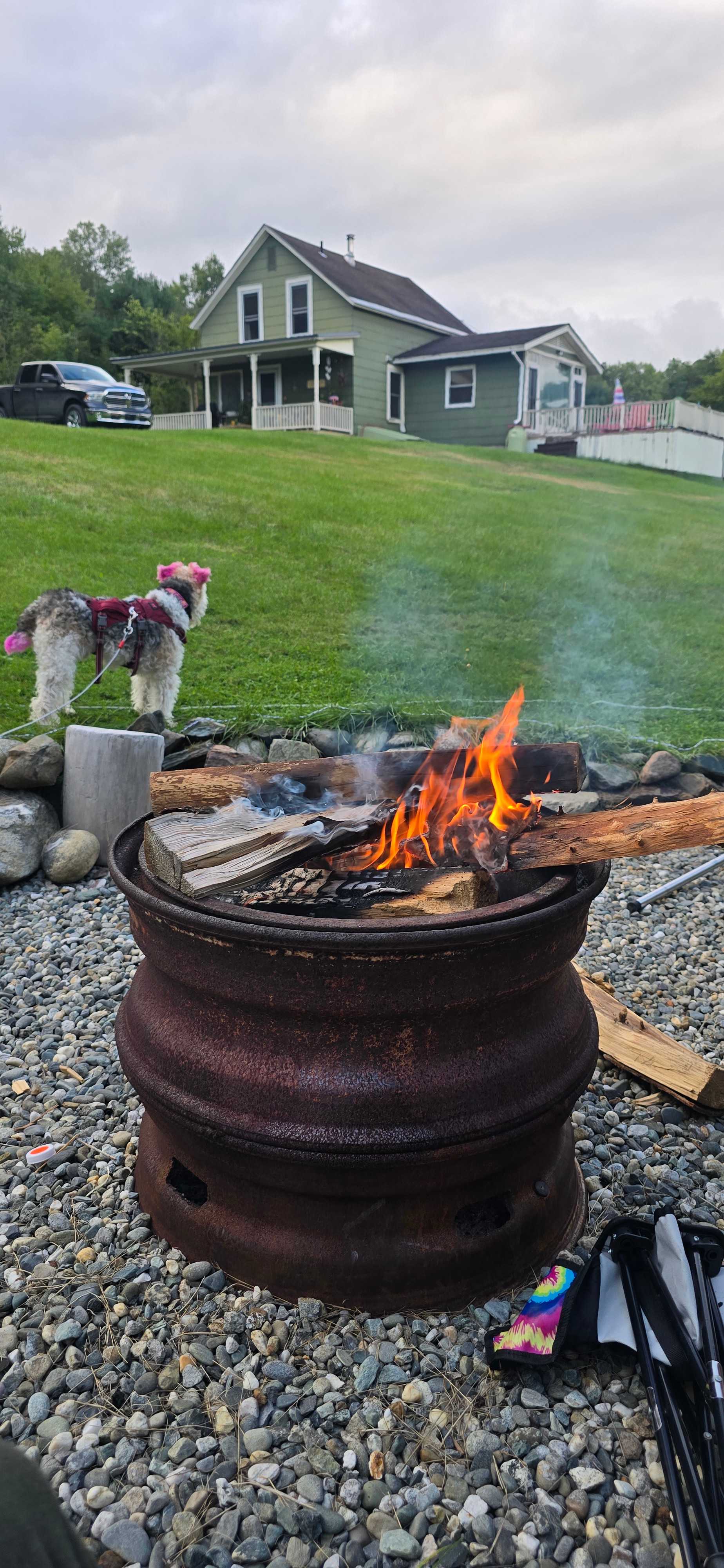the house from the firepit
